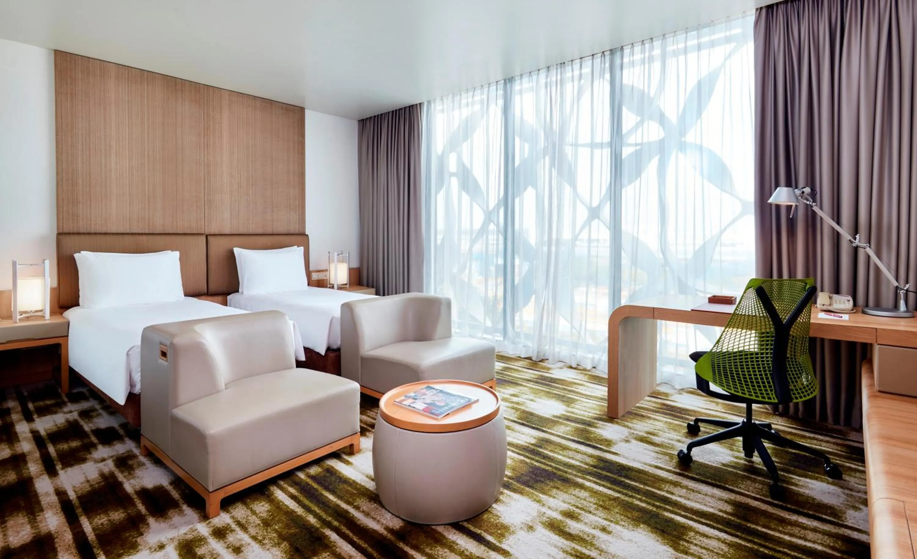 Bed in Crowne Plaza Changi Airport by IHG