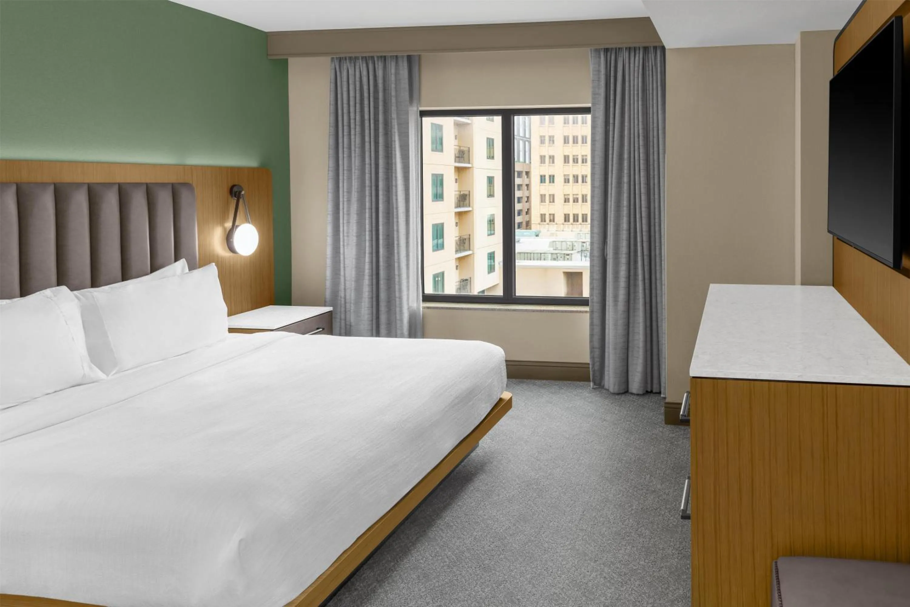 Bed in Embassy Suites San Antonio Riverwalk-Downtown