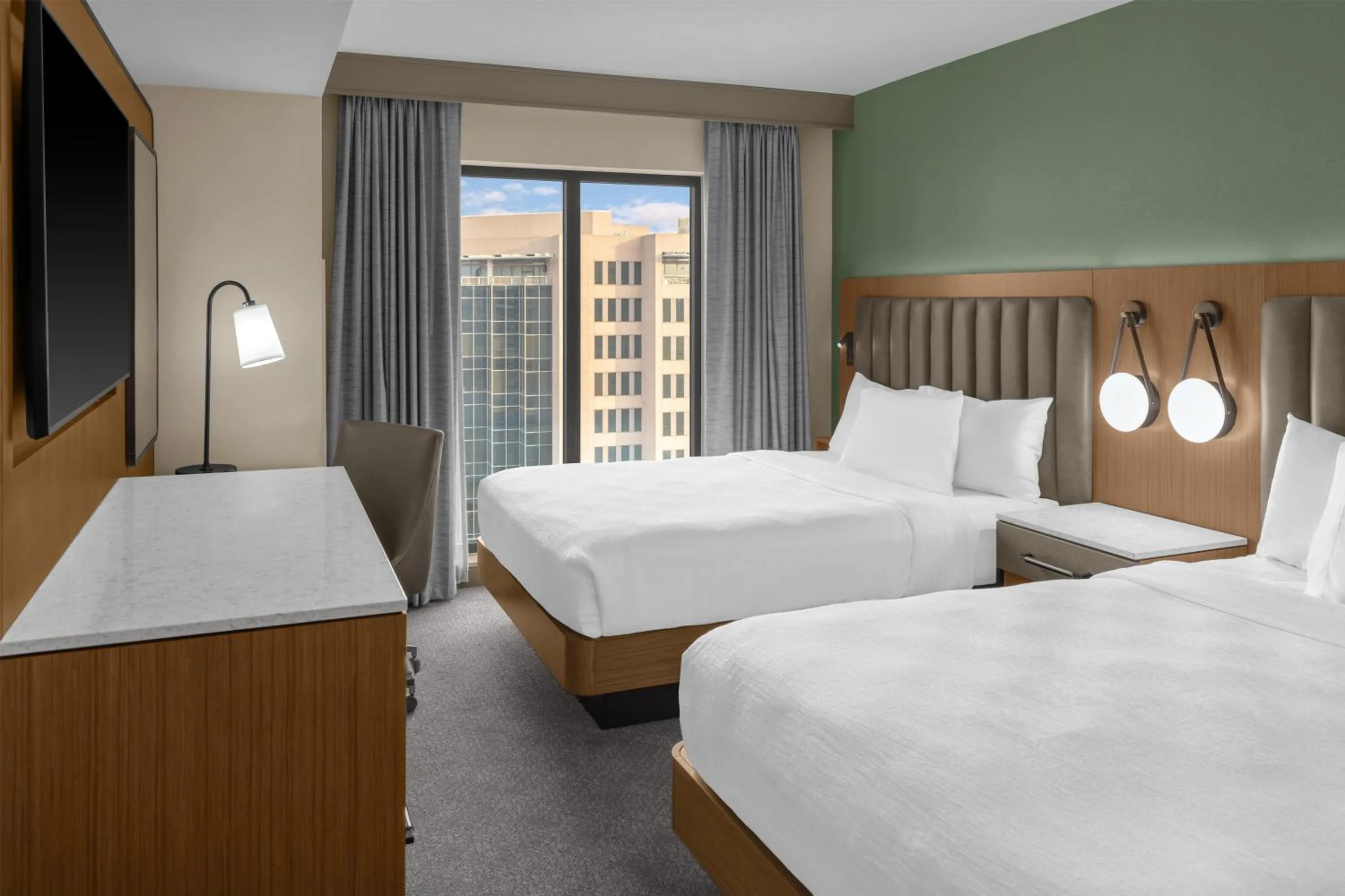 Bed in Embassy Suites San Antonio Riverwalk-Downtown