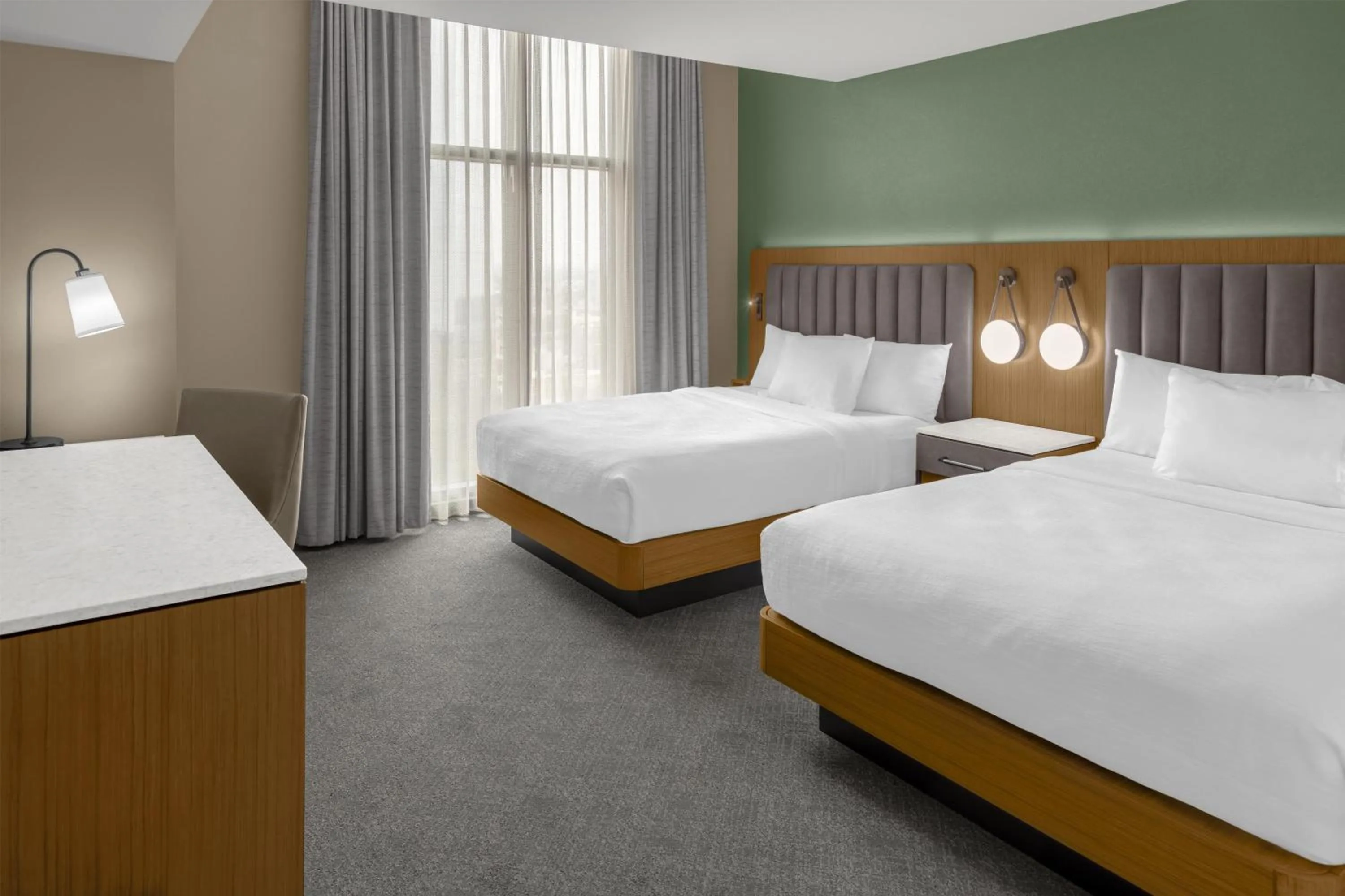 Bed in Embassy Suites San Antonio Riverwalk-Downtown