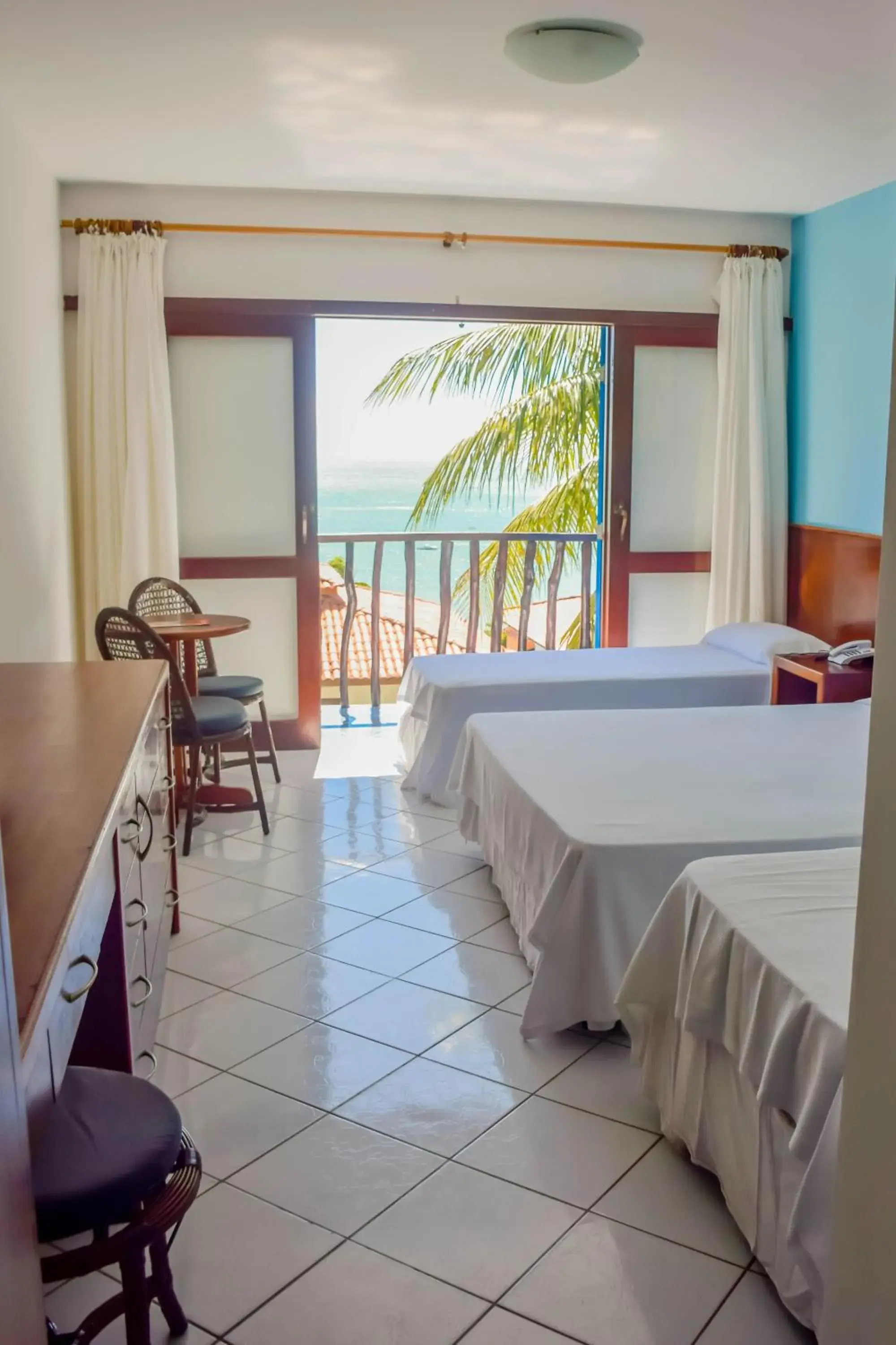 Balcony/Terrace, Bed in D Beach Resort Balcony/Terrace, Bed in D Beach Resort