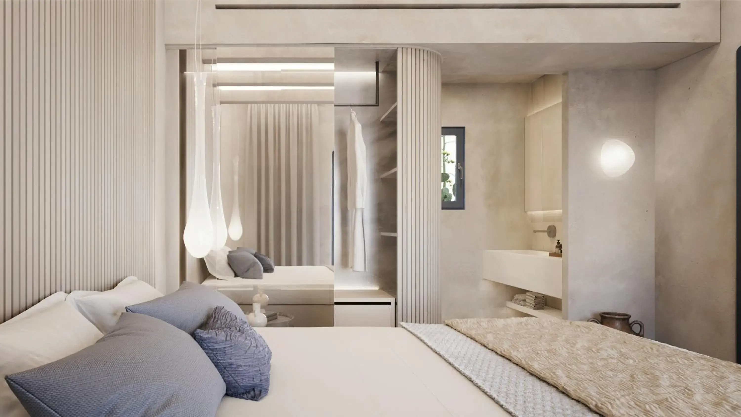 Deluxe Double Room with Sea View in Anastasia Resort by Spilia Deluxe Double Room with Sea View in Anastasia Resort by Spilia