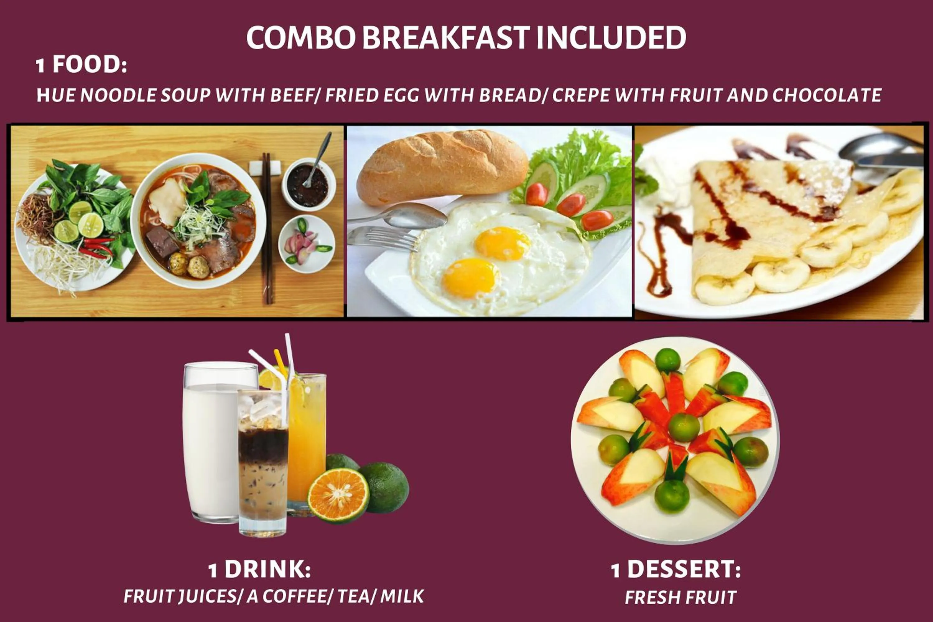 Breakfast in Canary Hotel Hue