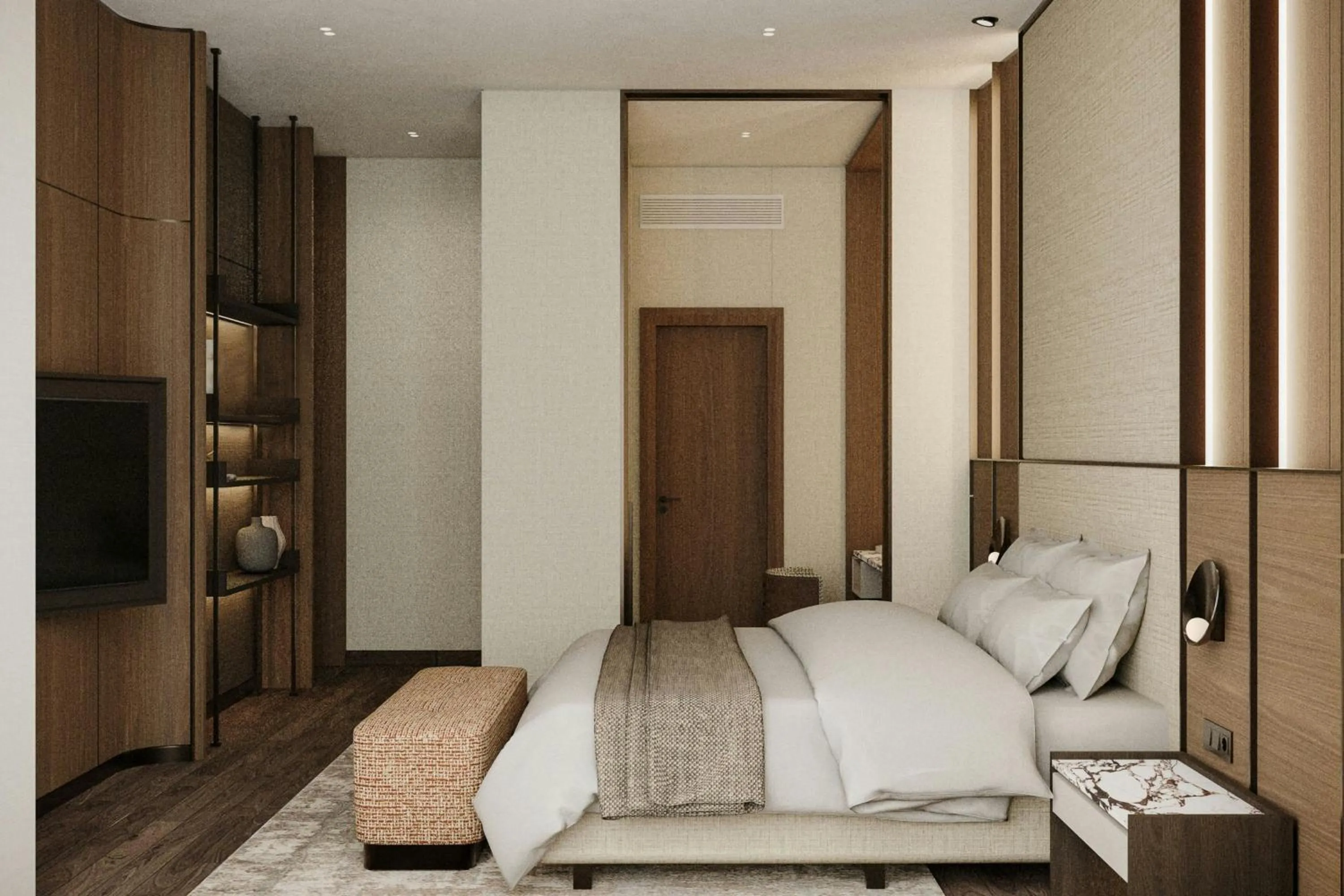 Bedroom, Bed in The Ritz-Carlton Jakarta, Pacific Place