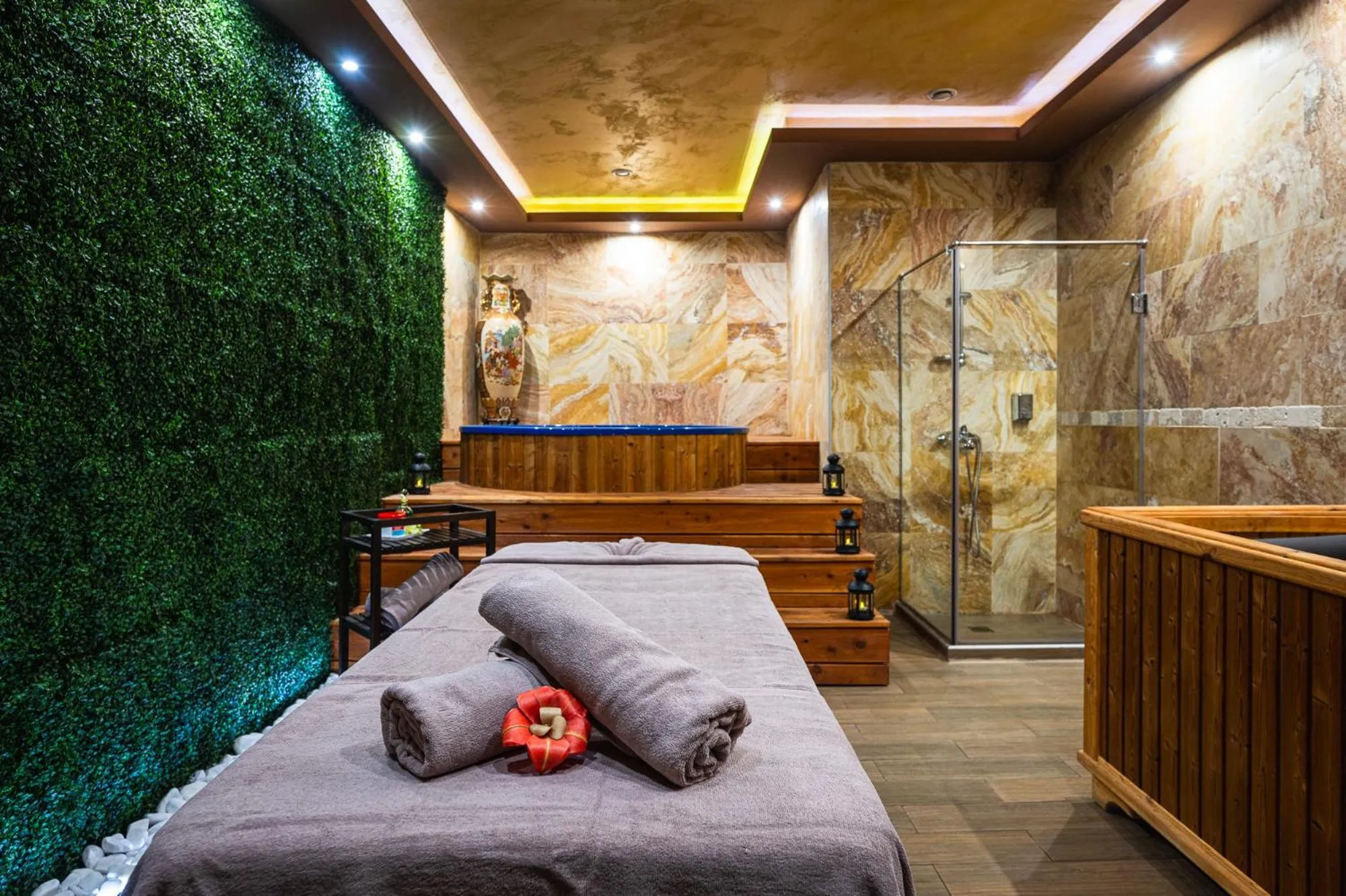 towels, Bed in SPA Hotel Infinity Park Velingrad