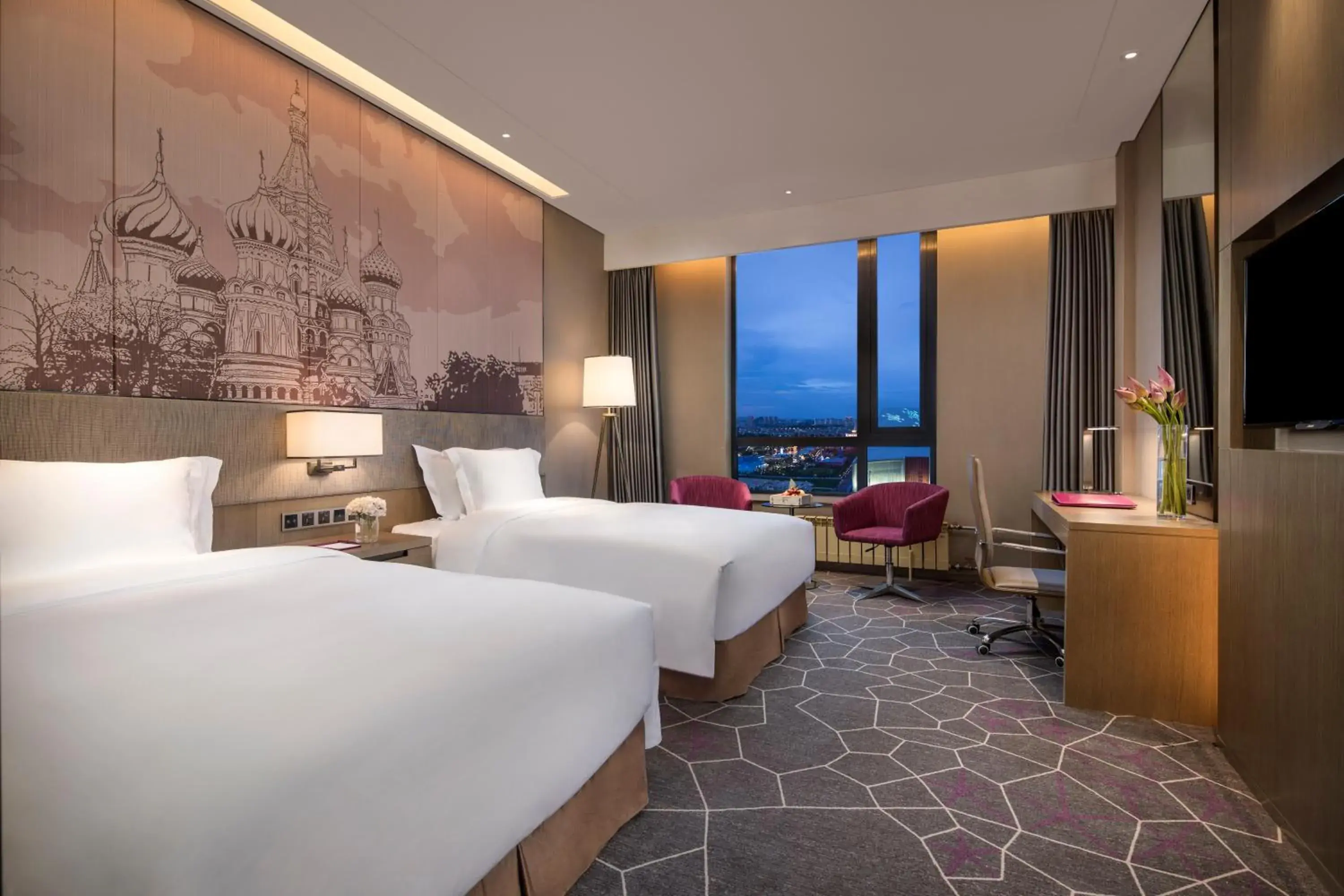 Premium Twin Room with Lounge Access in Crowne Plaza Harbin Songbei by IHG Premium Twin Room with Lounge Access in Crowne Plaza Harbin Songbei by IHG