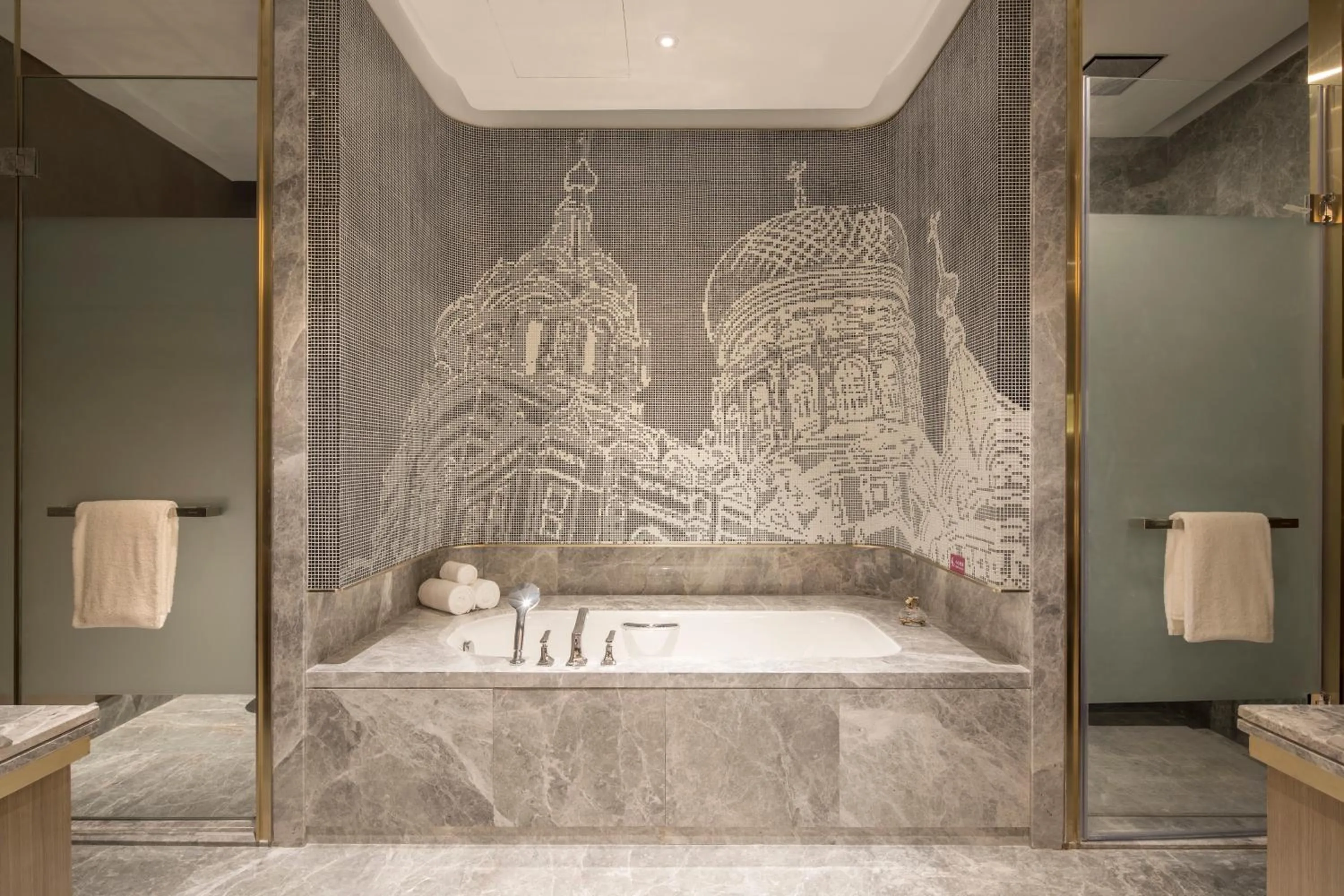 Bathroom in Crowne Plaza Harbin Songbei by IHG