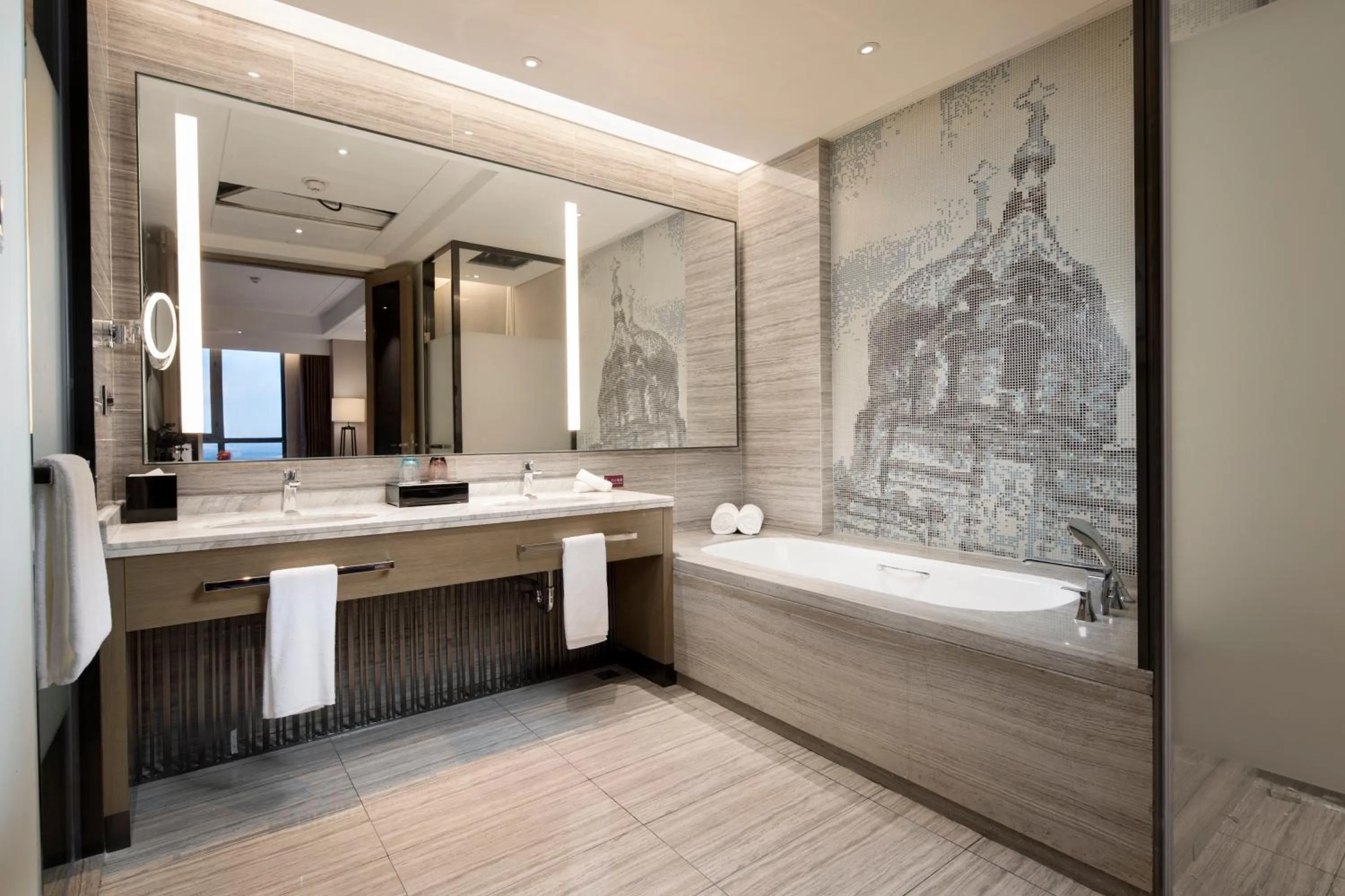 Bathroom in Crowne Plaza Harbin Songbei by IHG