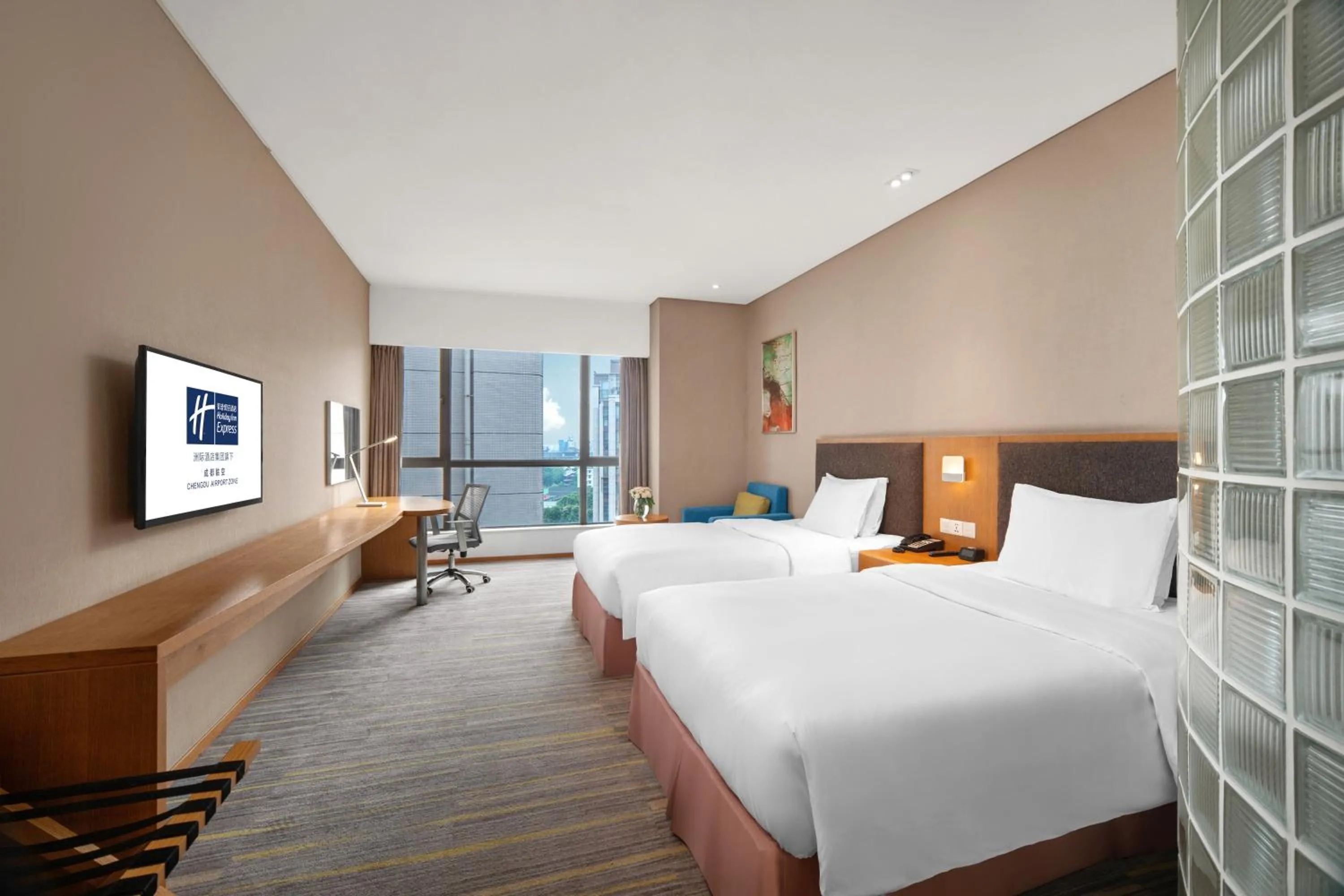 On site, Bed in Holiday Inn Express Chengdu Airport Zone Shuangliu International Airport