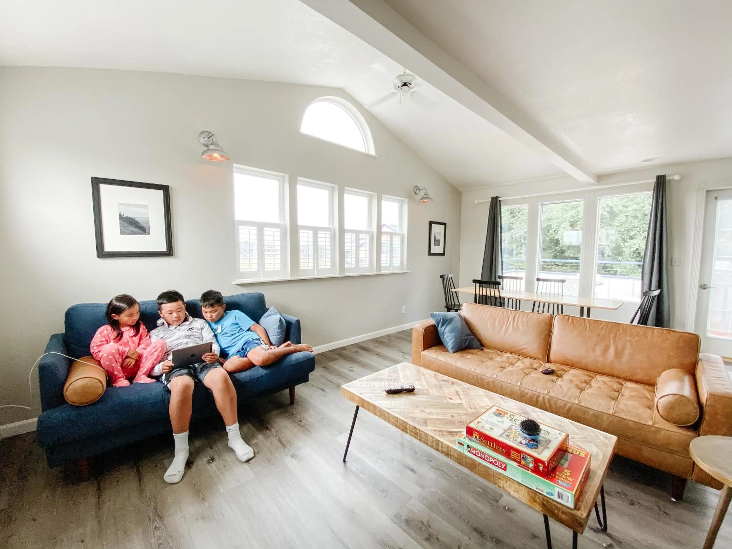 Family in Boardwalk Cottages
