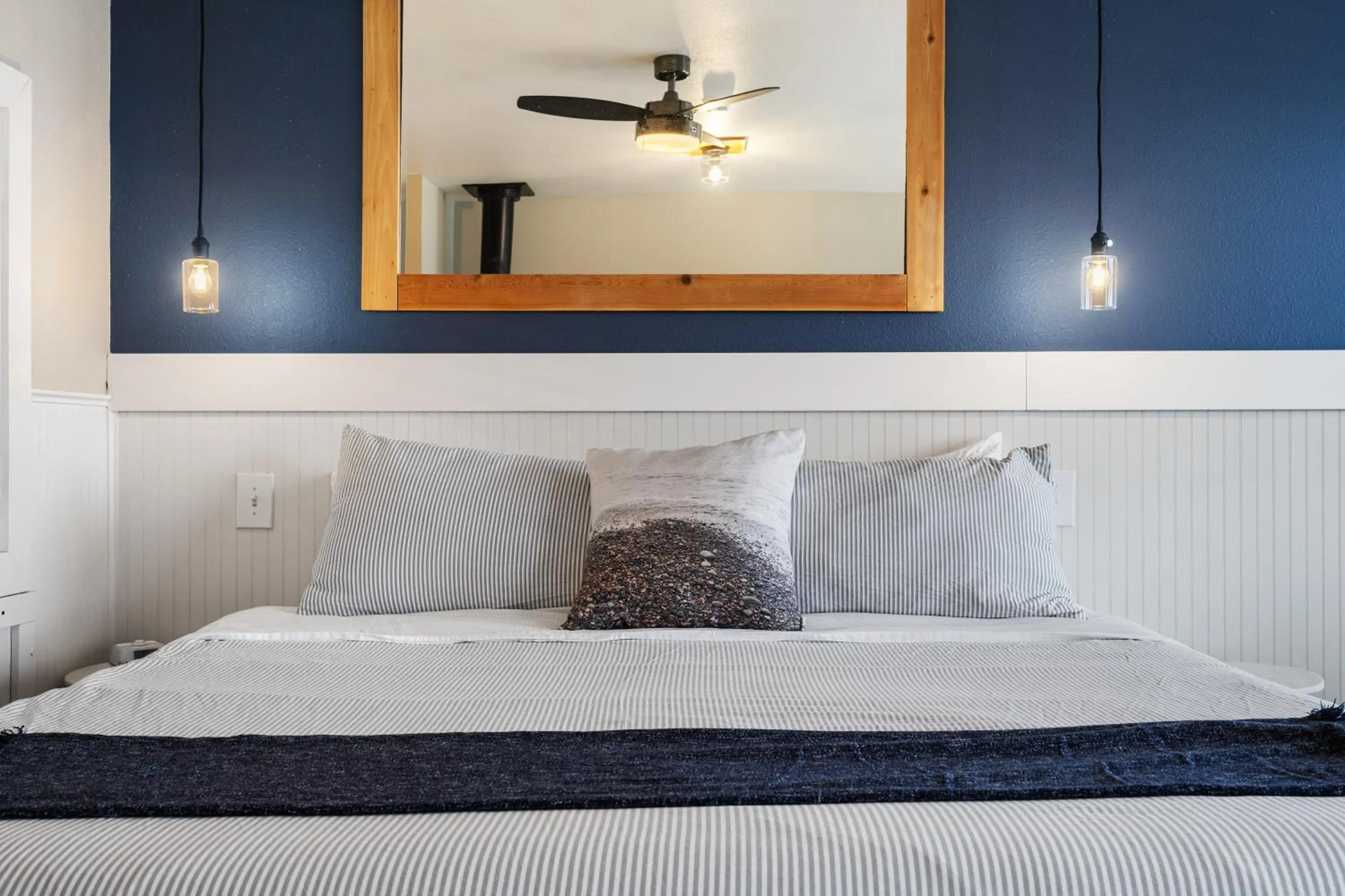 Bed in Boardwalk Cottages