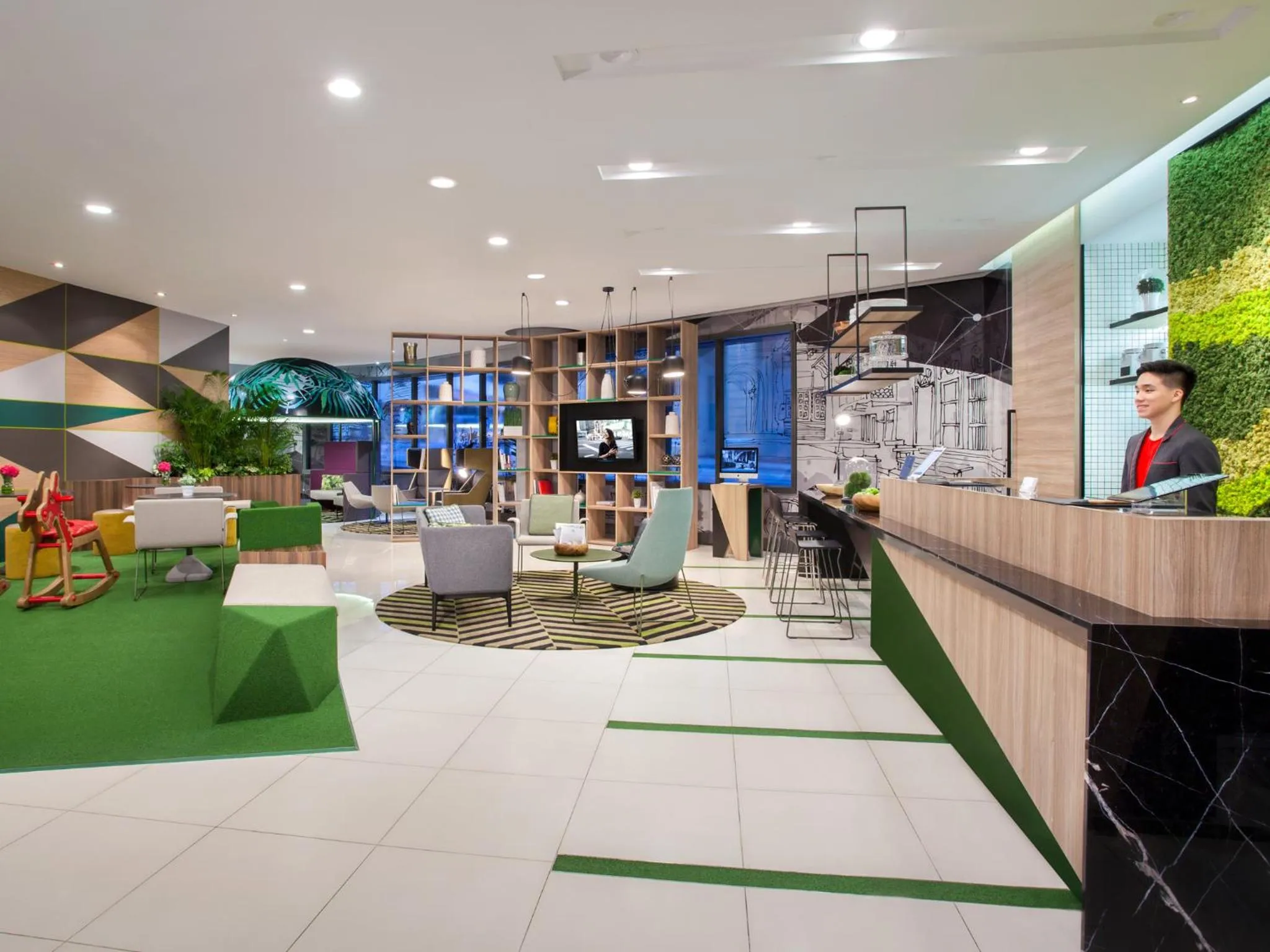 Lobby or reception in Citadines Mount Sophia Singapore