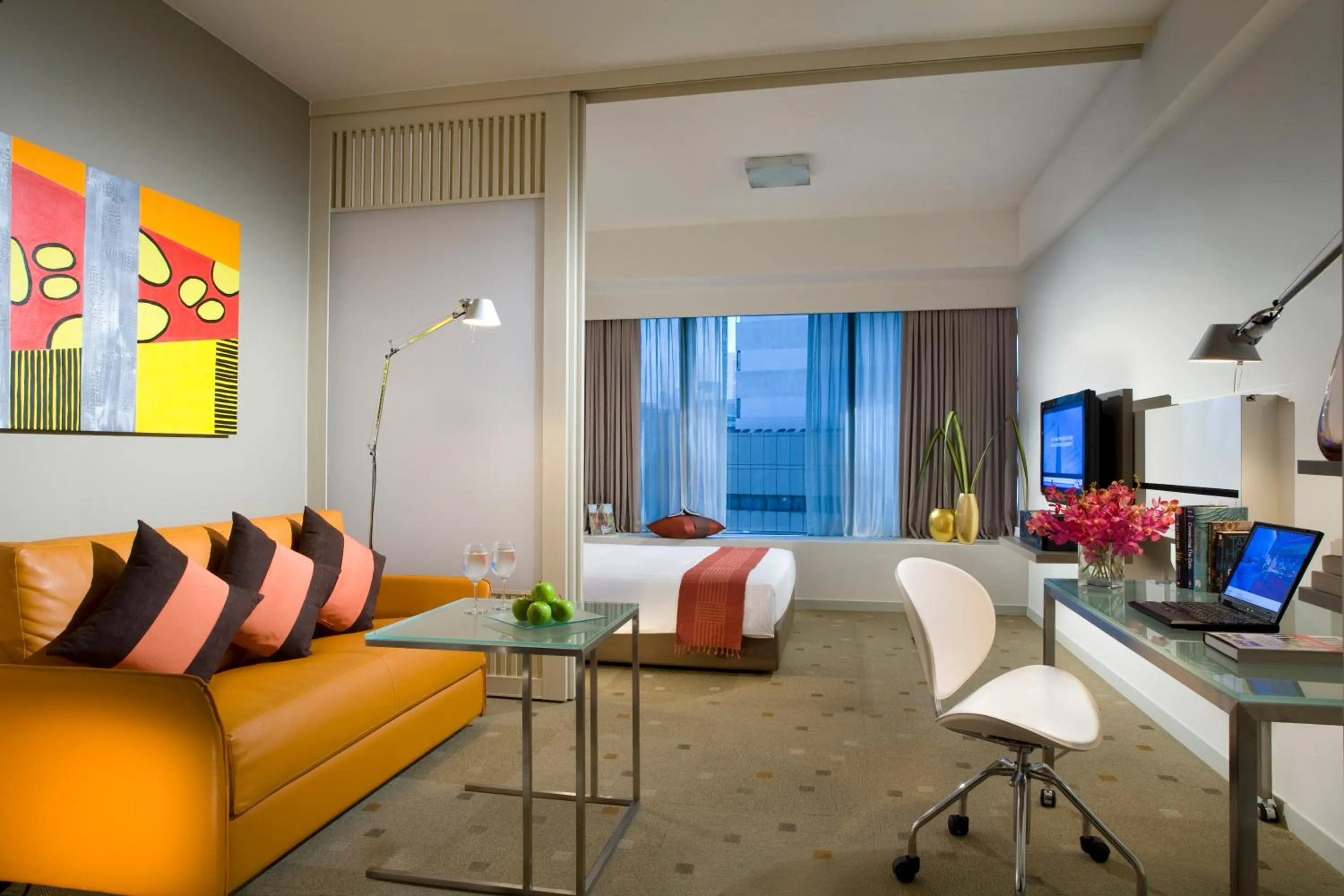 Bedroom, Seating Area in Citadines Mount Sophia Singapore