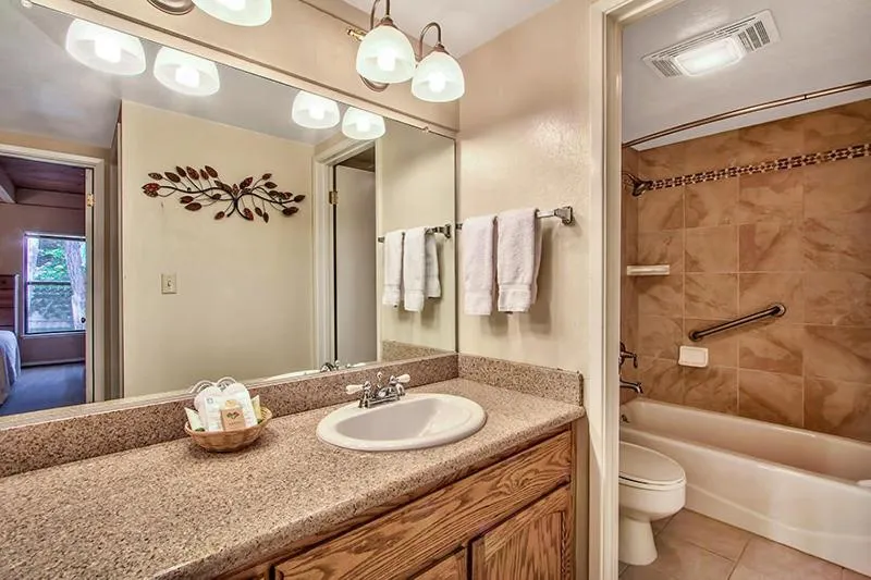 Bathroom in South Lake Tahoe Resort - Steps to Beach & Close to Heavenly