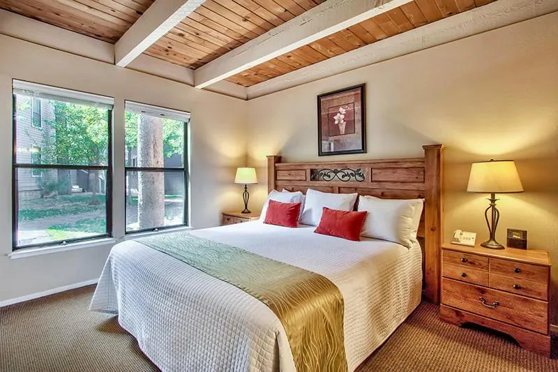 Bedroom, Bed in South Lake Tahoe Resort - Steps to Beach & Close to Heavenly
