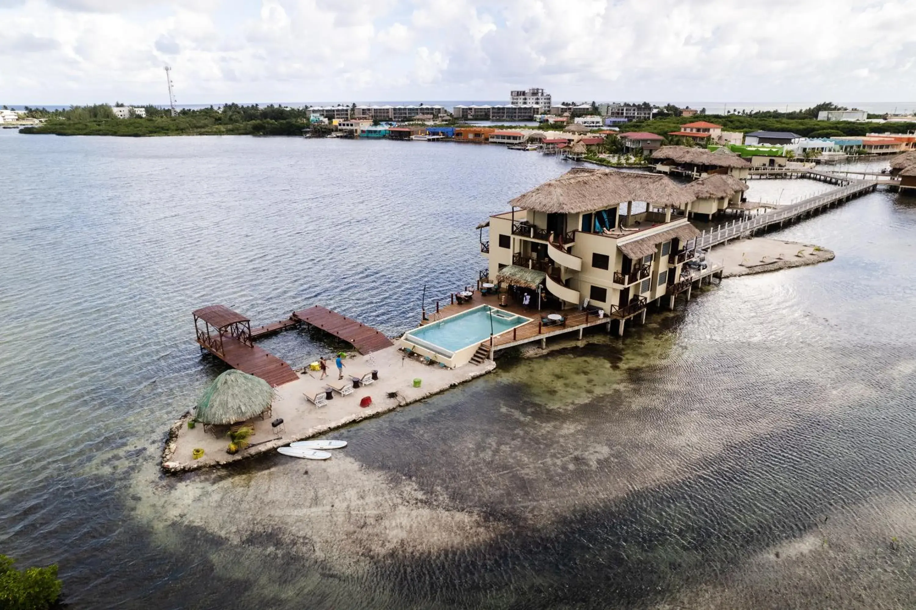 Facade/entrance in Lina Point Belize Overwater Resort Facade/entrance in Lina Point Belize Overwater Resort
