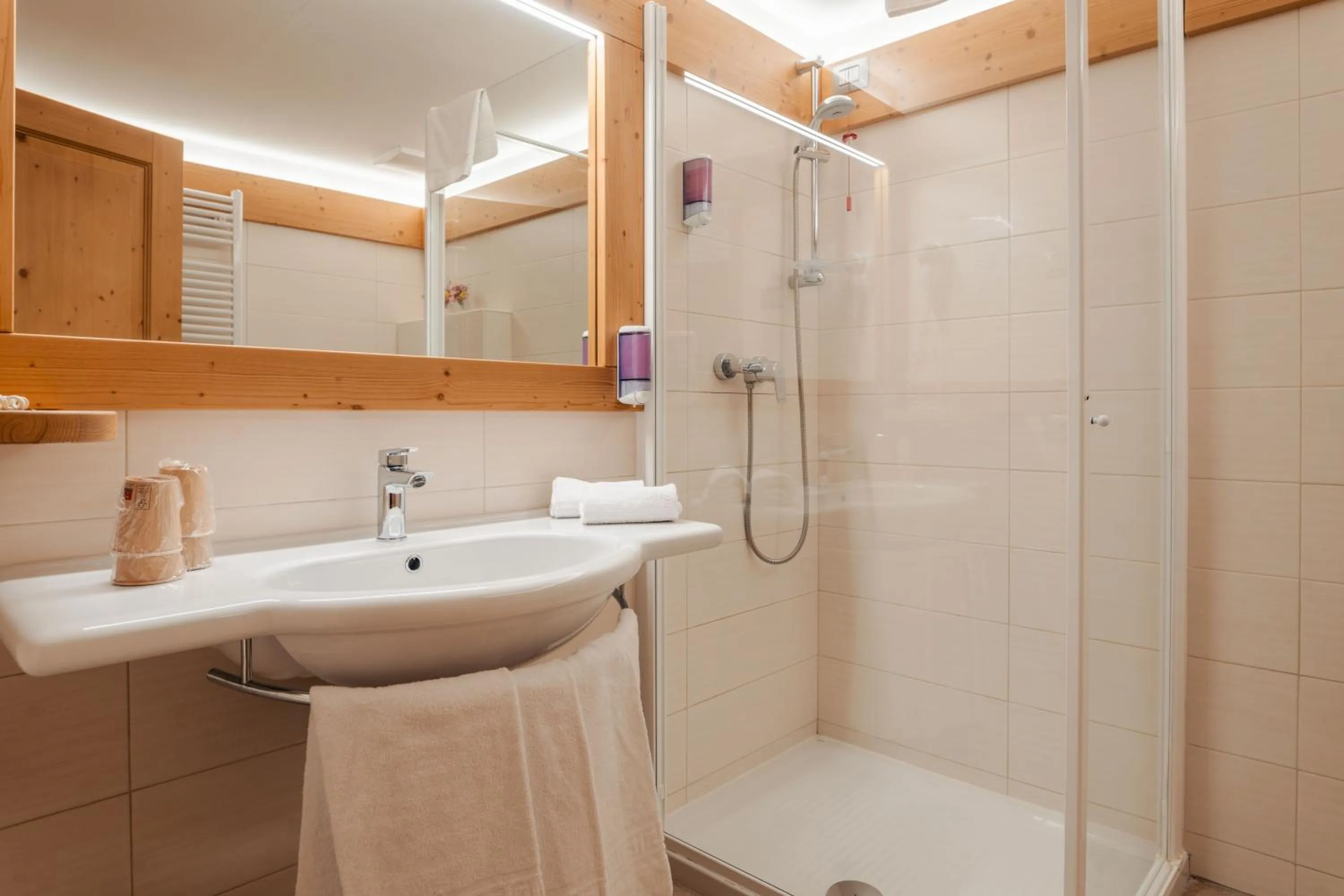 Shower in Hotel Monte Bondone