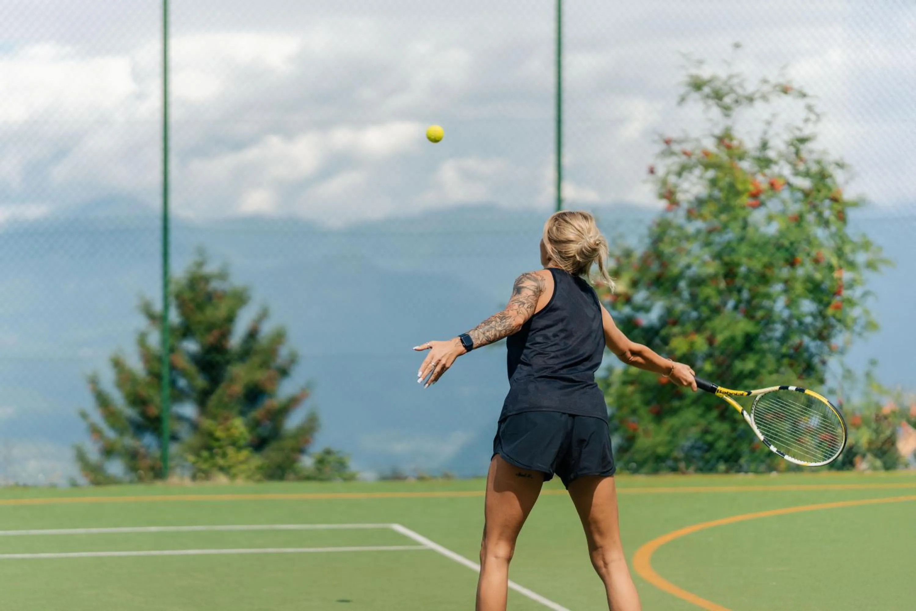 Tennis court in Hotel Monte Bondone