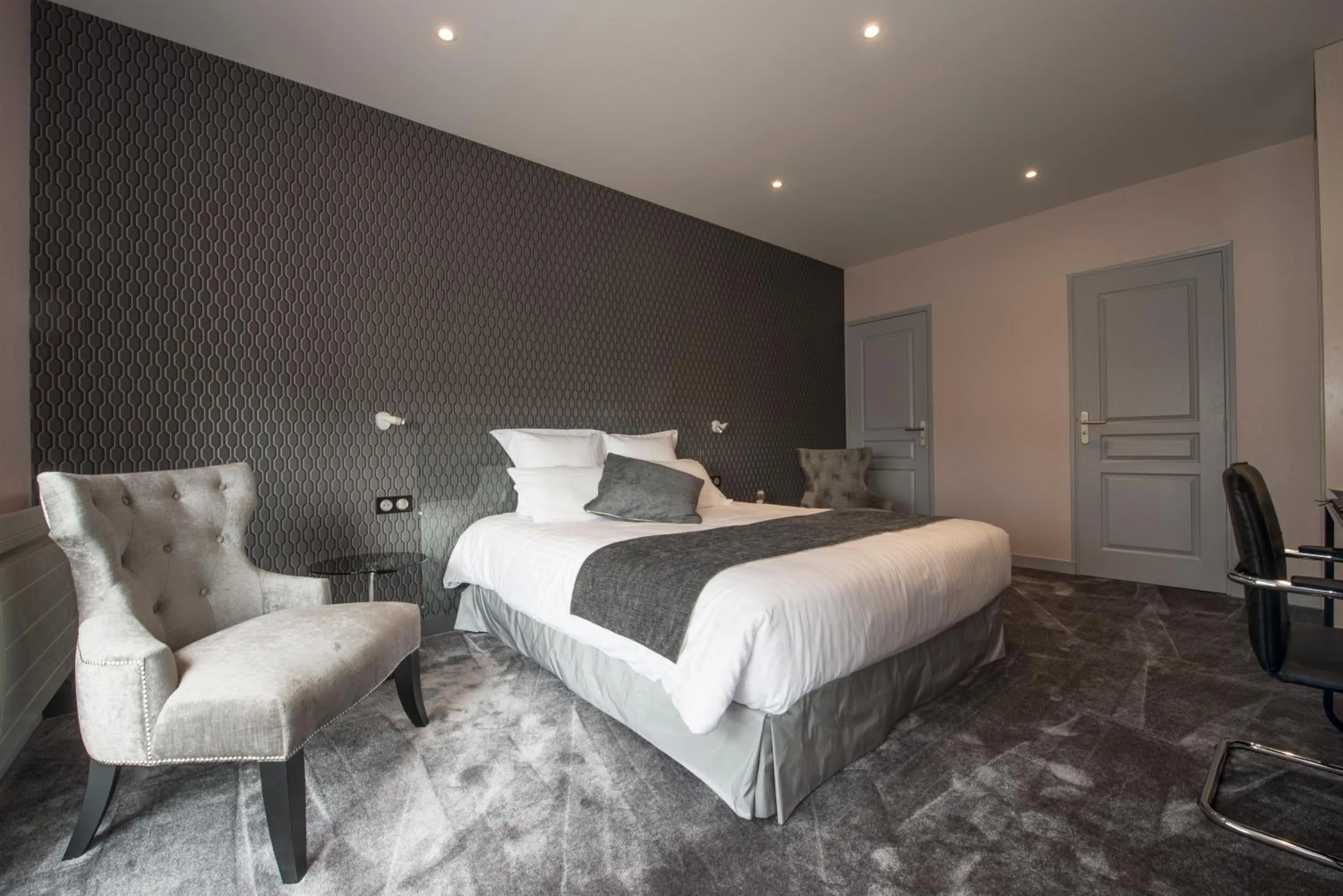 Bed in Logis Auberge Bienvenue