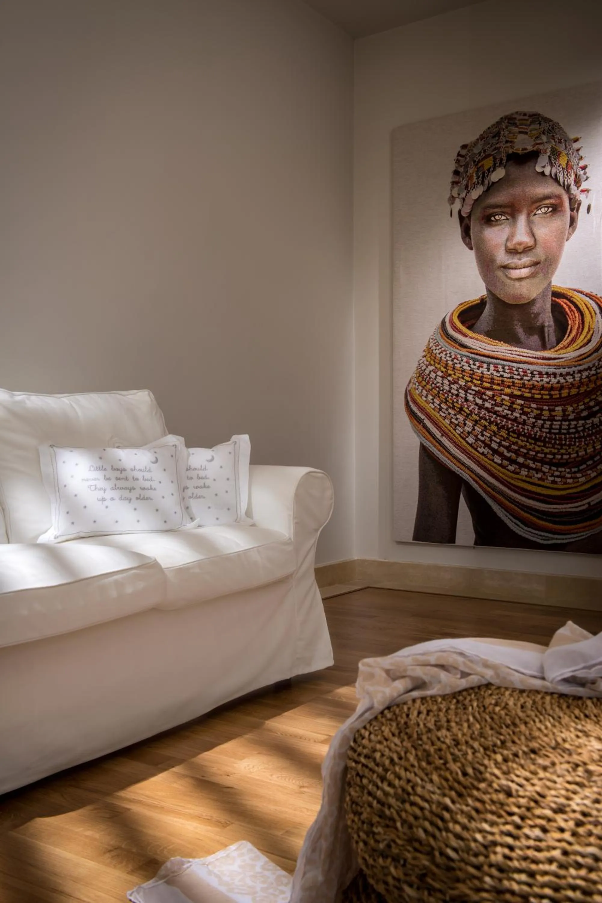 Decorative detail, Bed in Sunvillage Malia Boutique Hotel and Suites