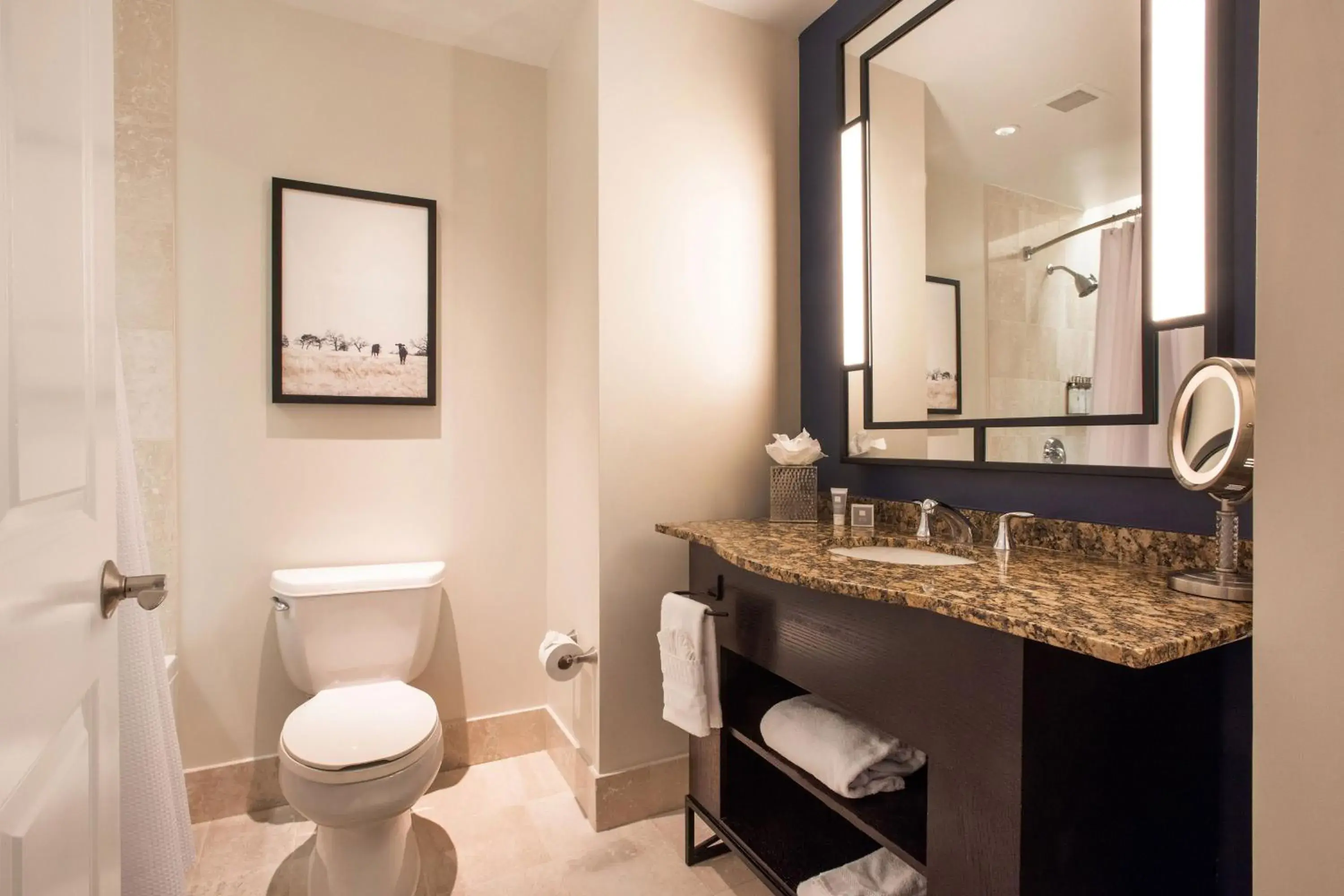 Bathroom in Magnolia Hotel Houston, a Tribute Portfolio Hotel Bathroom in Magnolia Hotel Houston, a Tribute Portfolio Hotel