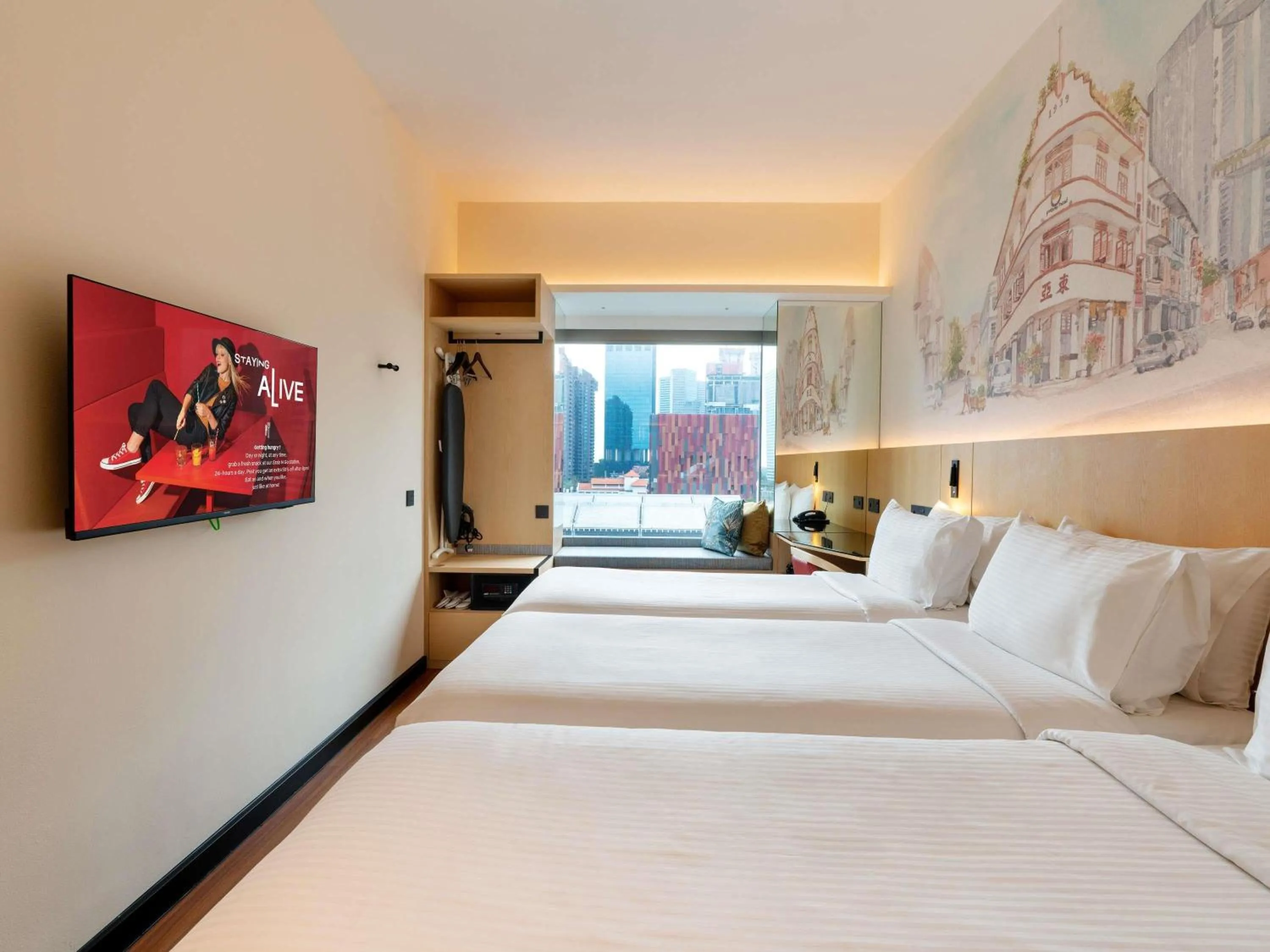 Bedroom, Bed in Ibis Singapore on Bencoolen - Newly Renovated