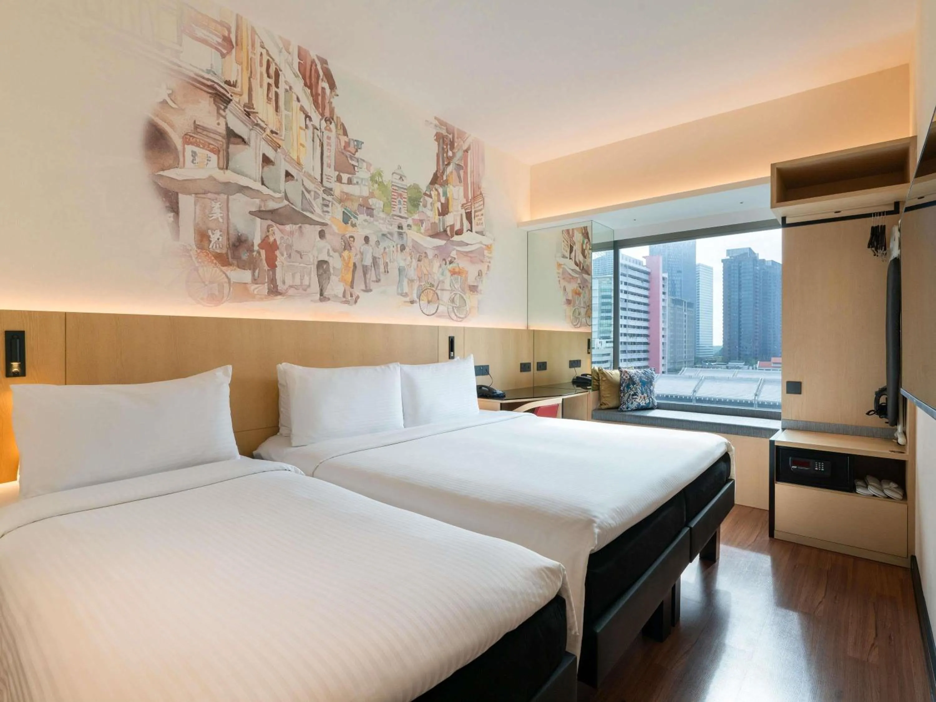 Bedroom, Bed in Ibis Singapore on Bencoolen - Newly Renovated