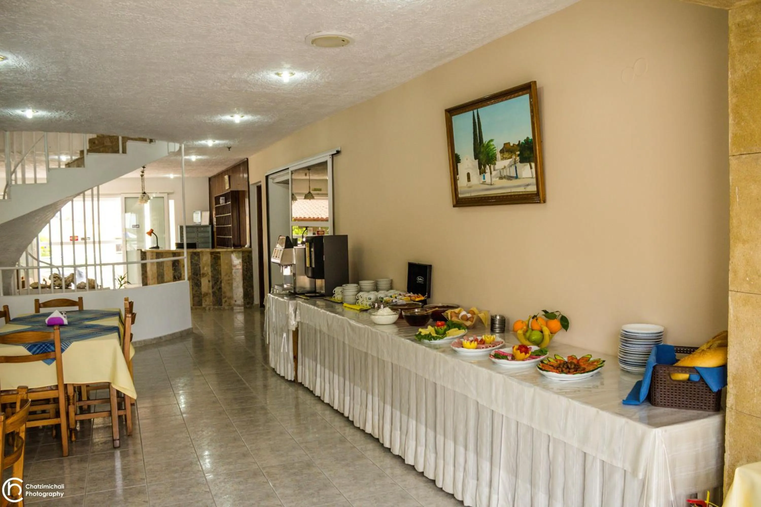 Buffet breakfast in Tsambika Sun Hotel