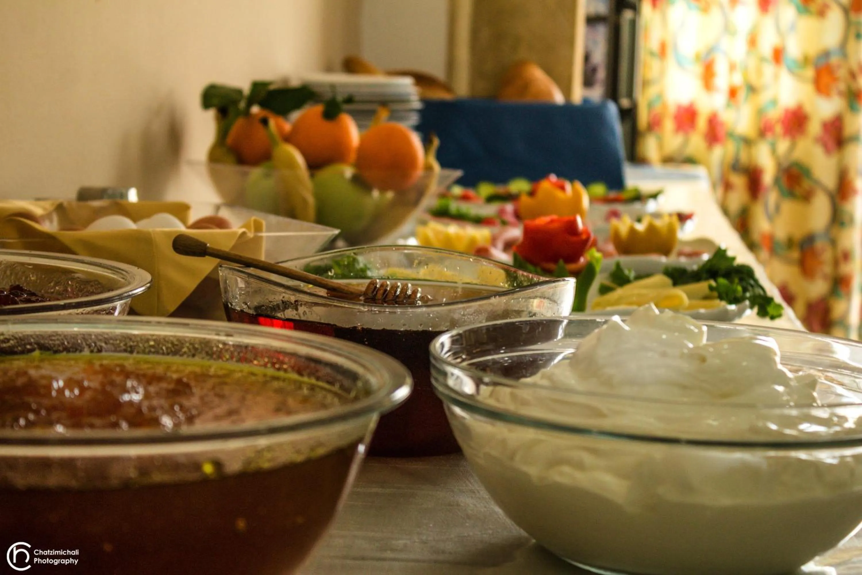 Buffet breakfast in Tsambika Sun Hotel