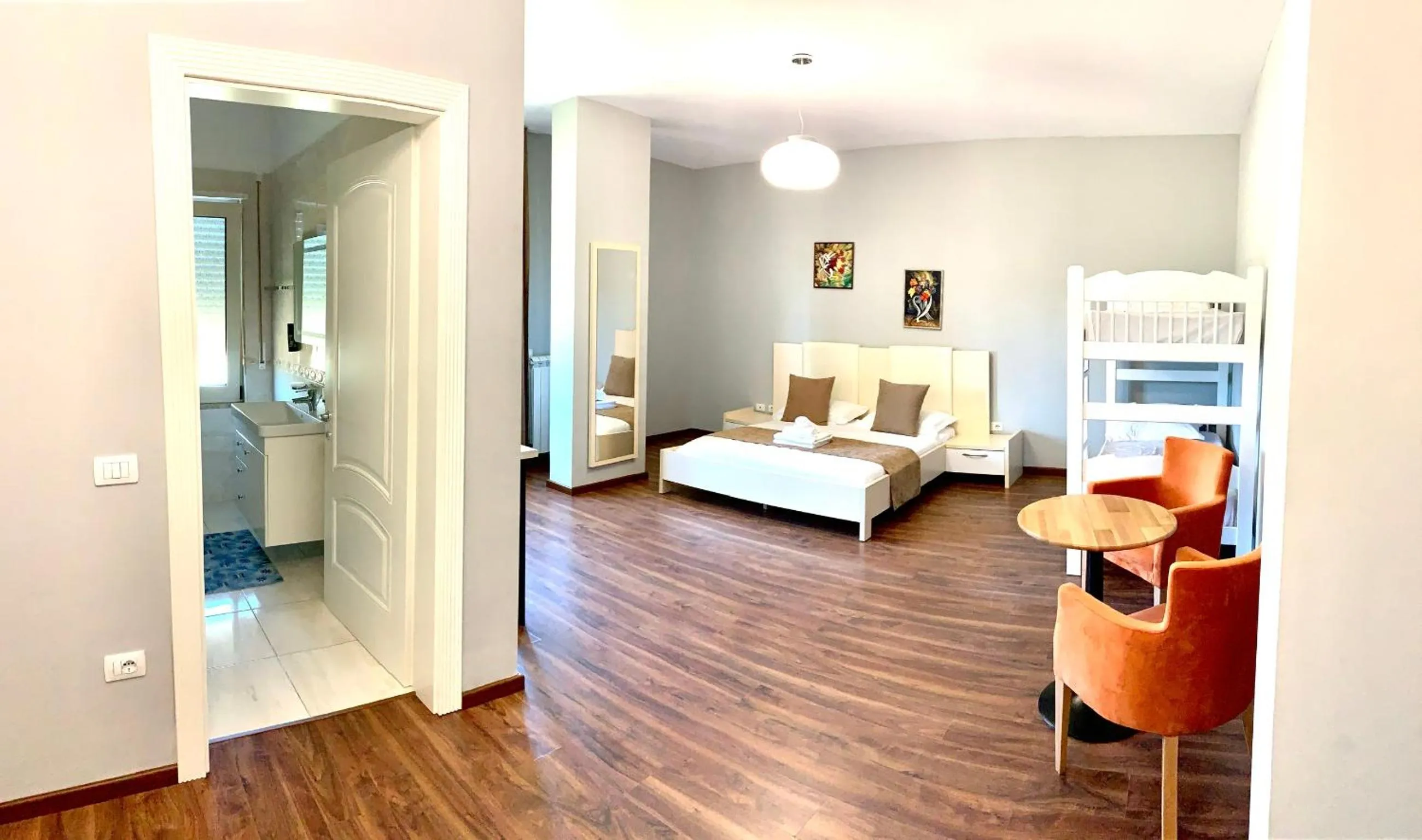 Bathroom, Bed in Diamond Beach Residence Hotel