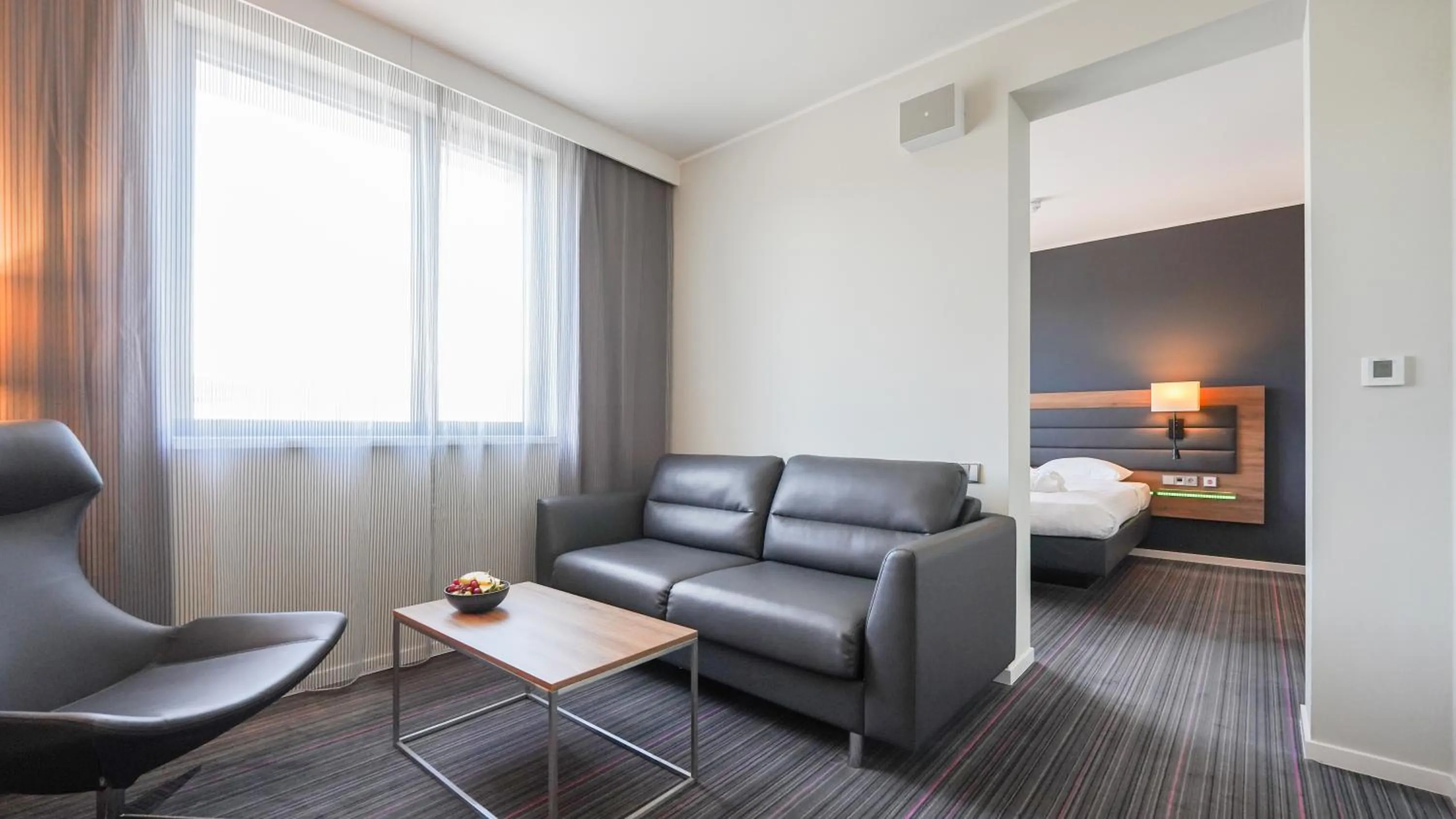 Seating area in X Hotel