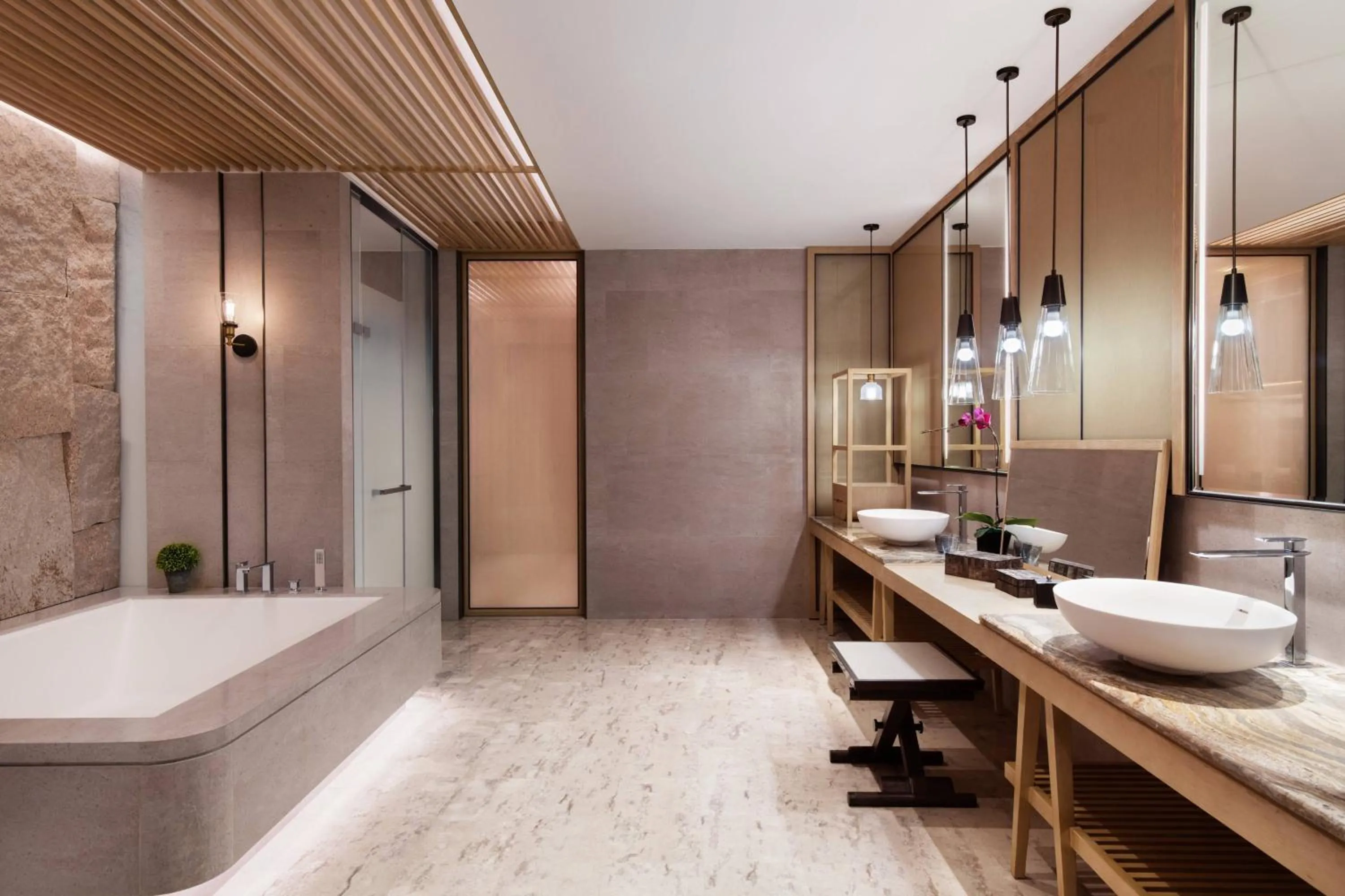 Bathroom in Shenzhen Marriott Hotel Golden Bay