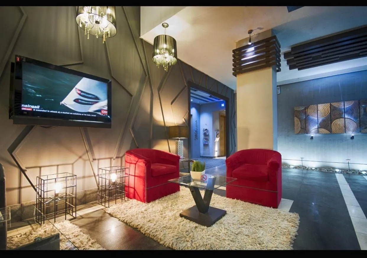 Living room in Crystal Suites