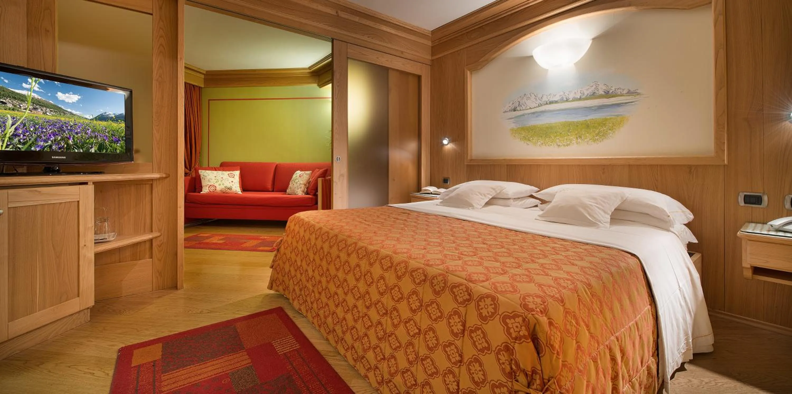 Bedroom, Bed in Hotel Baita Montana