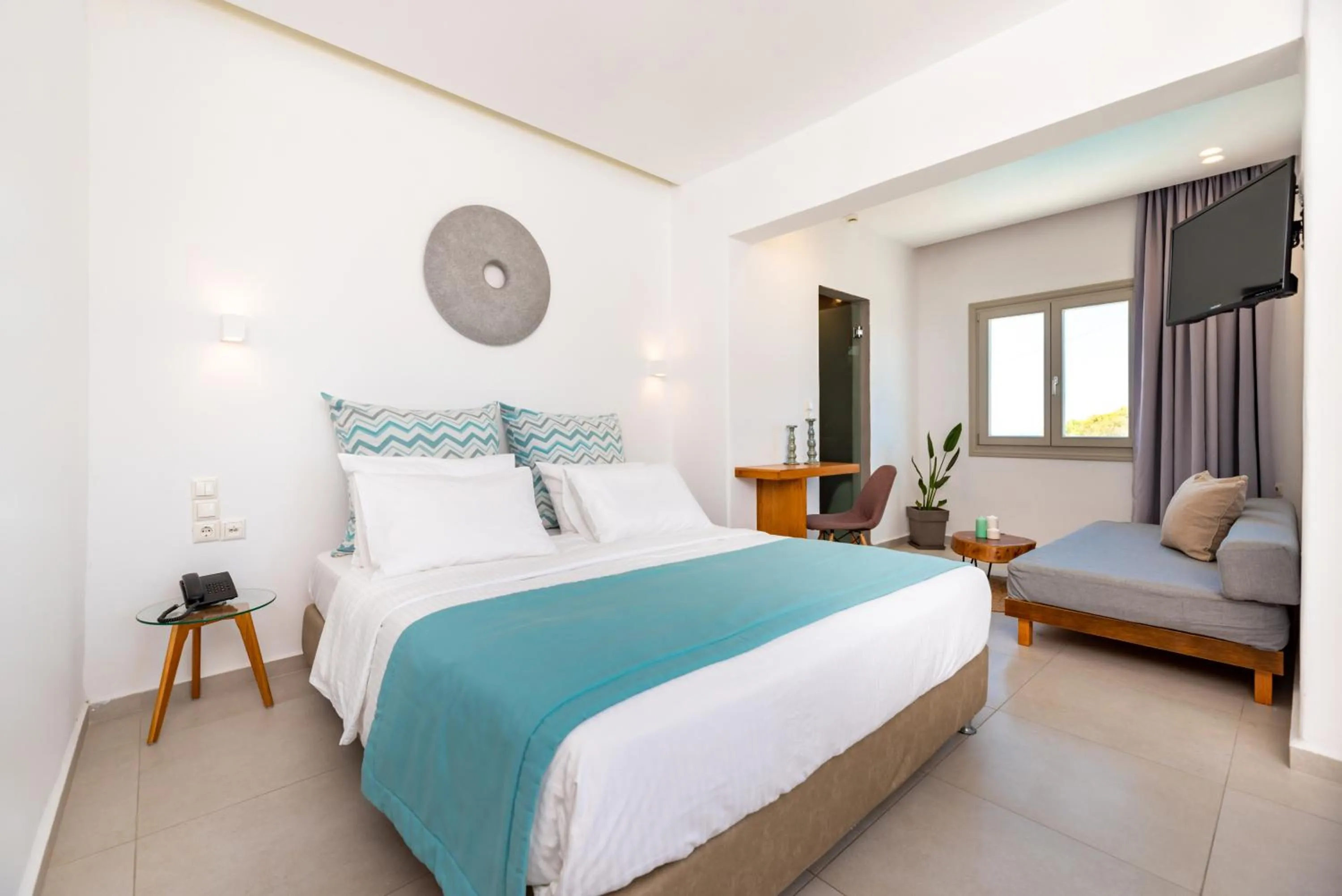 Bed in Kalisperis Hotel