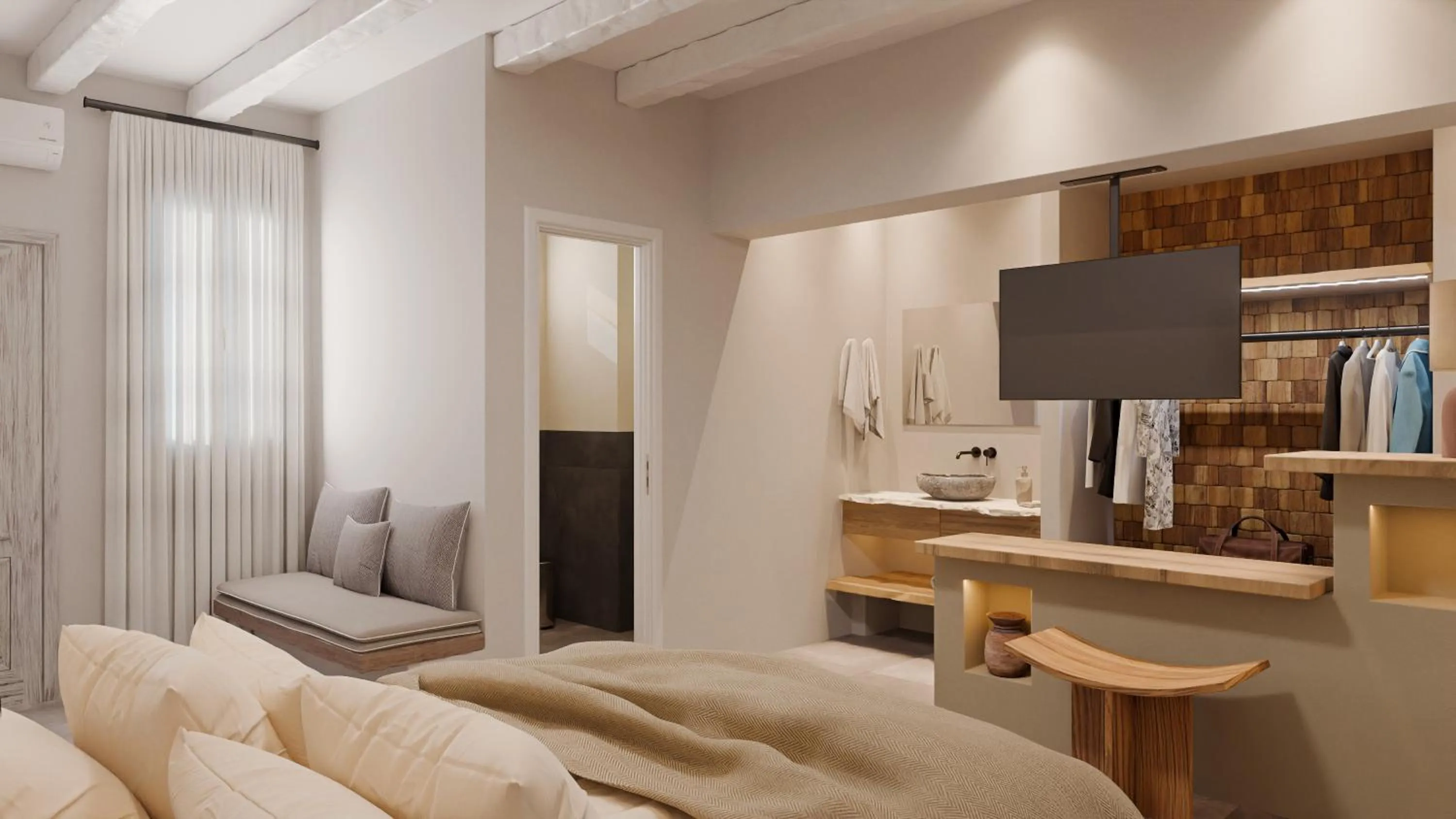 Photo of the whole room, Bed in F Fine Suites - Adults Only