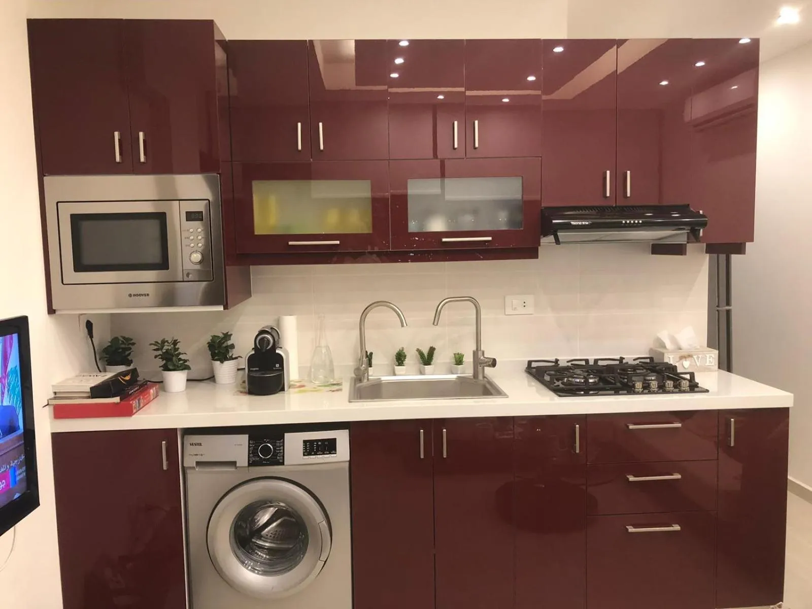 Kitchen or kitchenette in Siwar Center Apartments