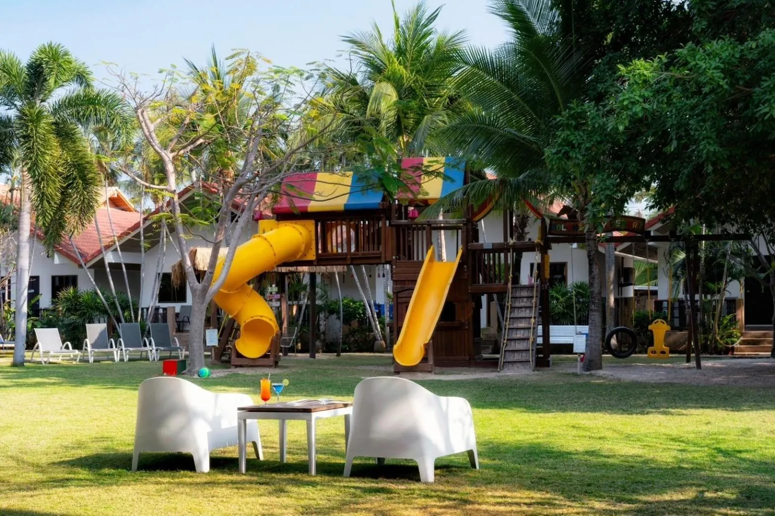 Children play ground in Dolphin Bay Beach Resort