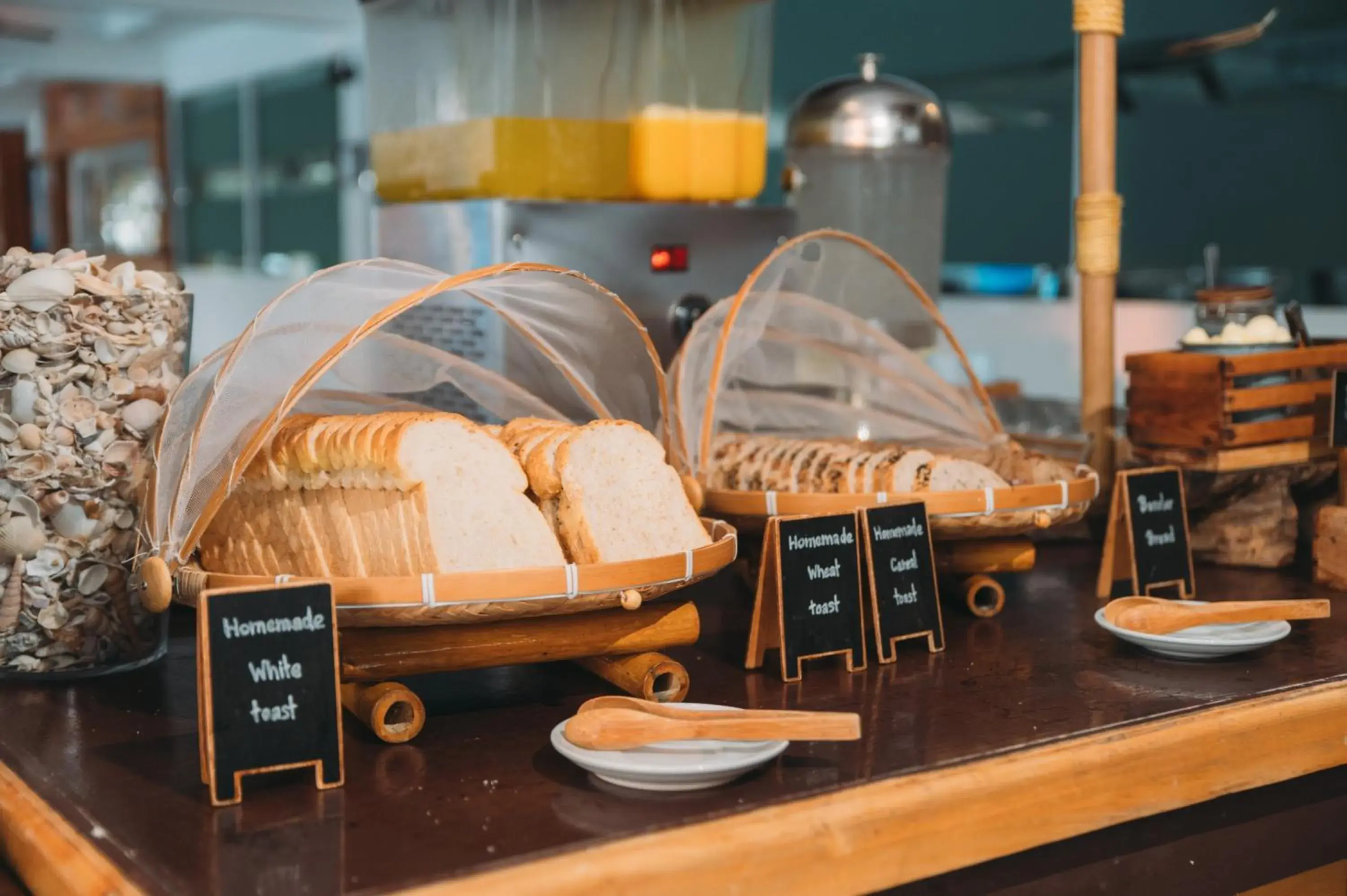 Buffet breakfast in Dolphin Bay Beach Resort Buffet breakfast in Dolphin Bay Beach Resort