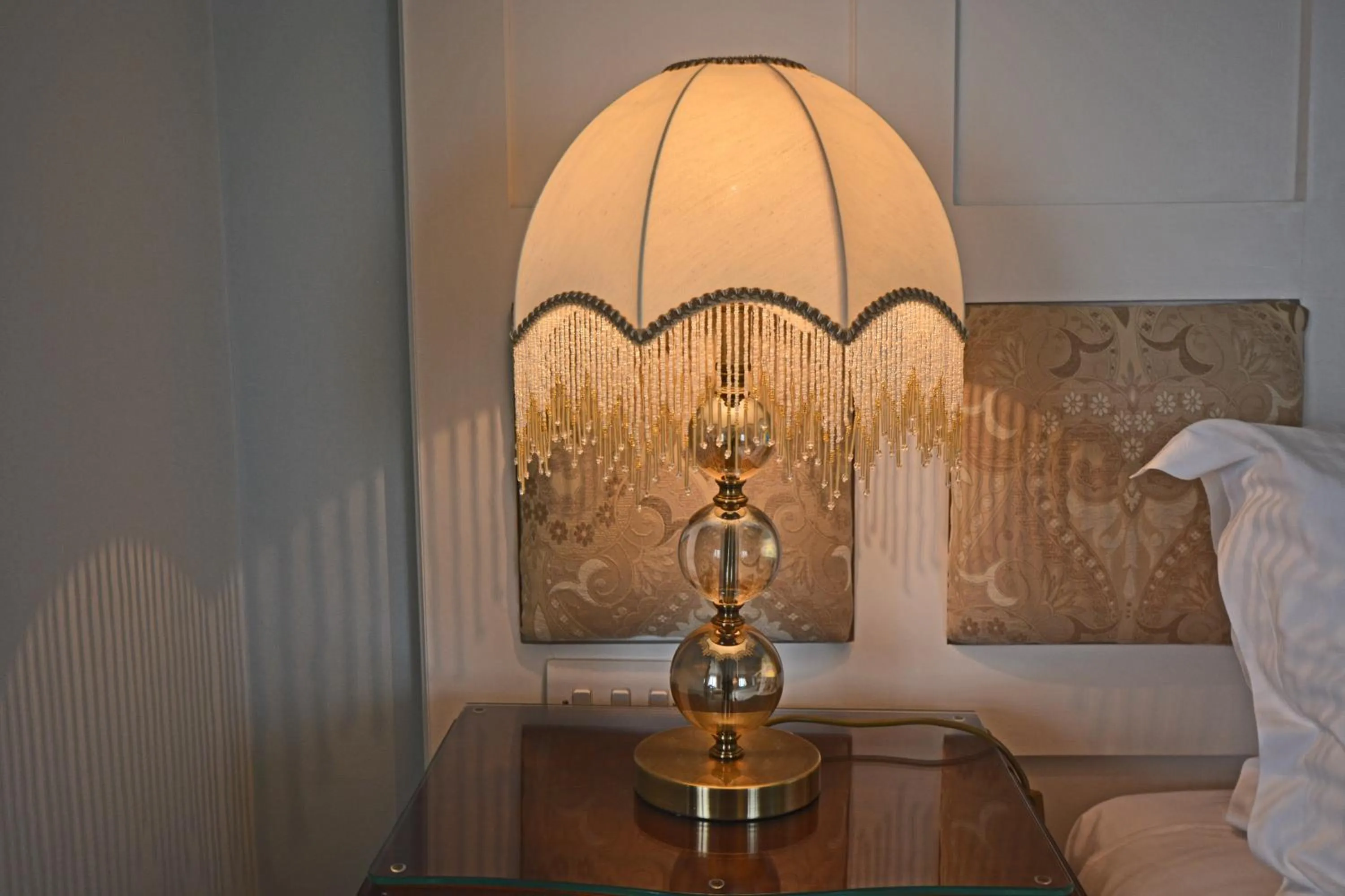 Decorative detail, Bed in Haven Hall Hotel