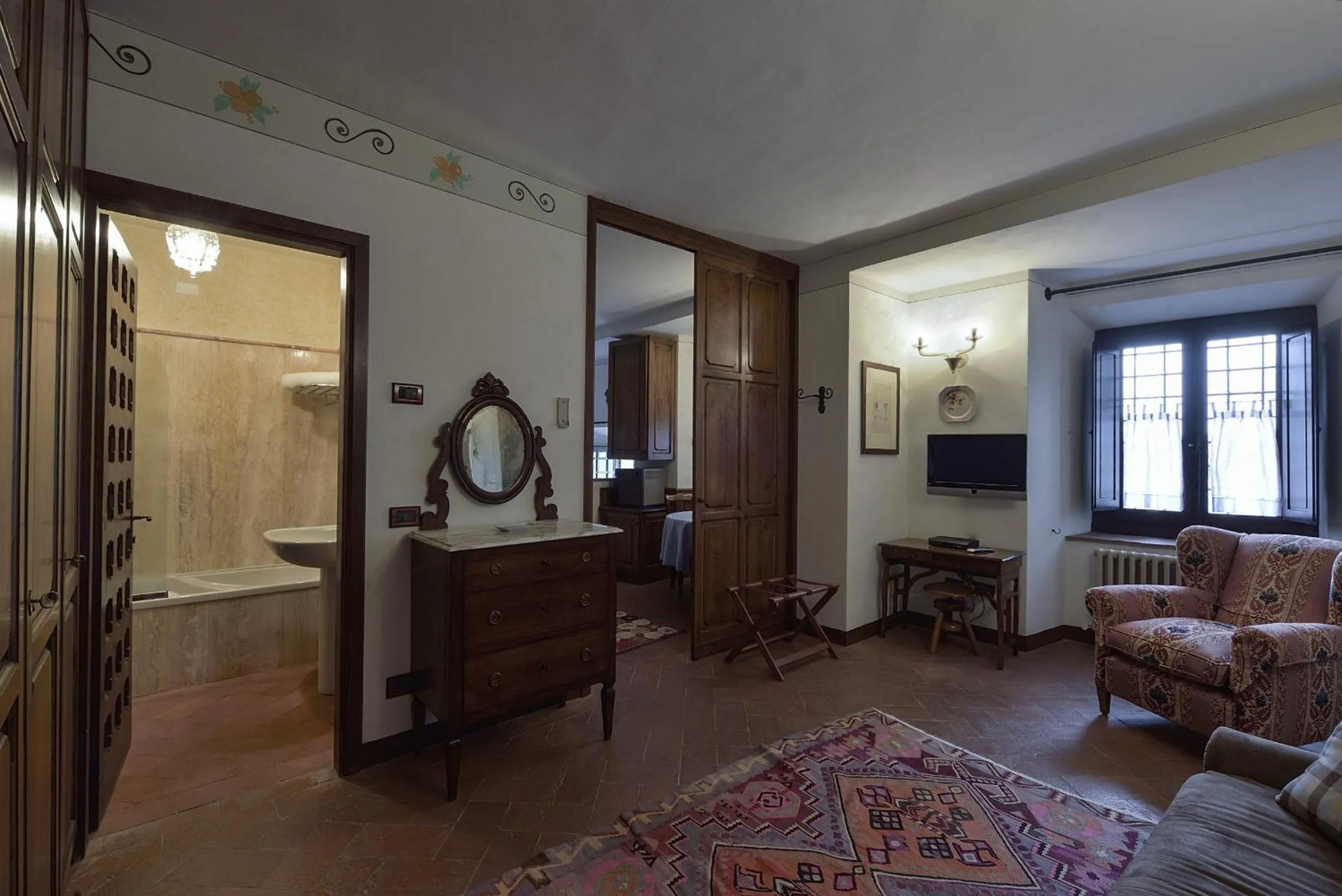 Living room, Bed in Castelletto di Montebenichi