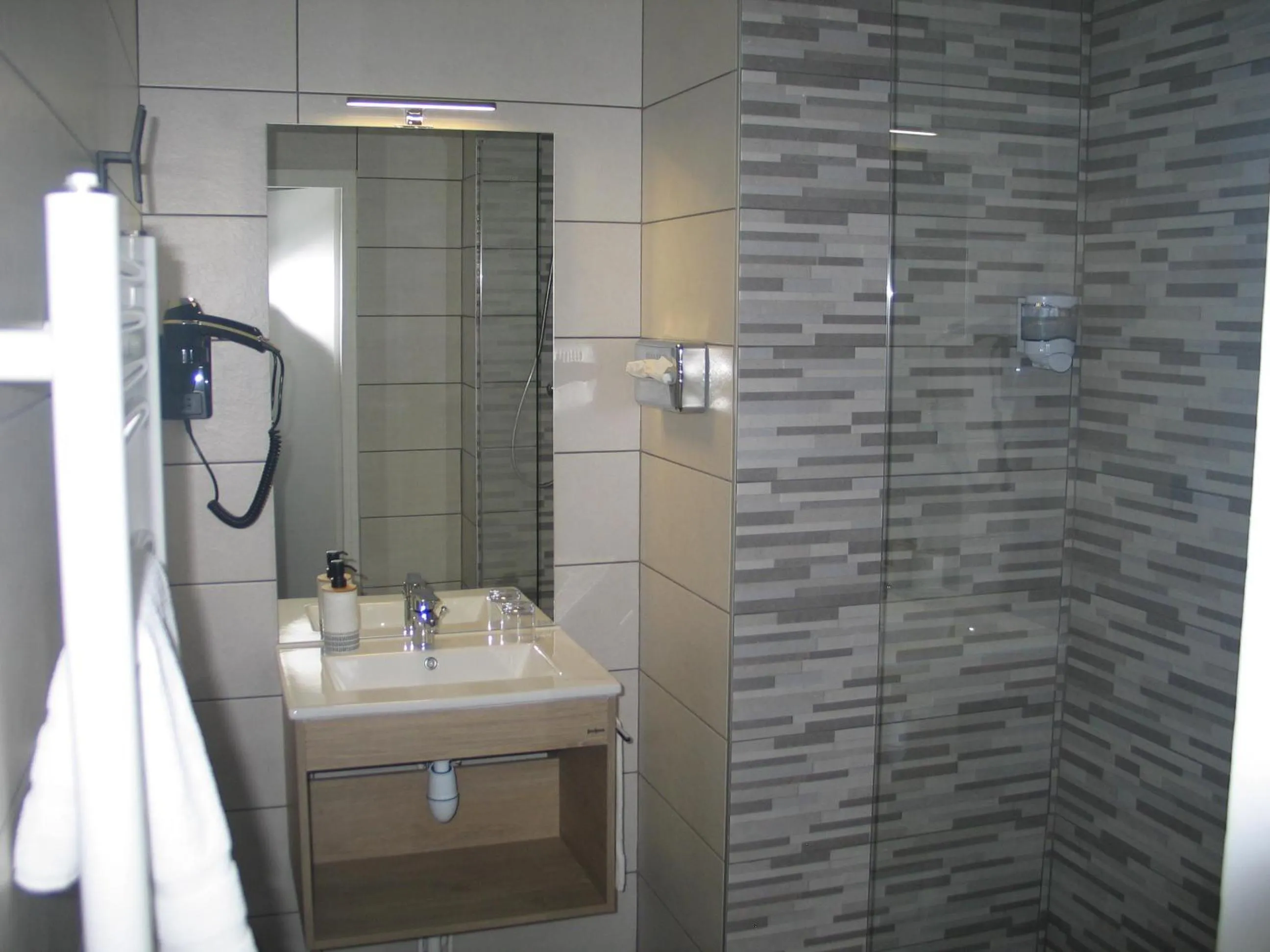 Shower in Hotel ASTORIA- Saint Etienne-Centre des Congrès-