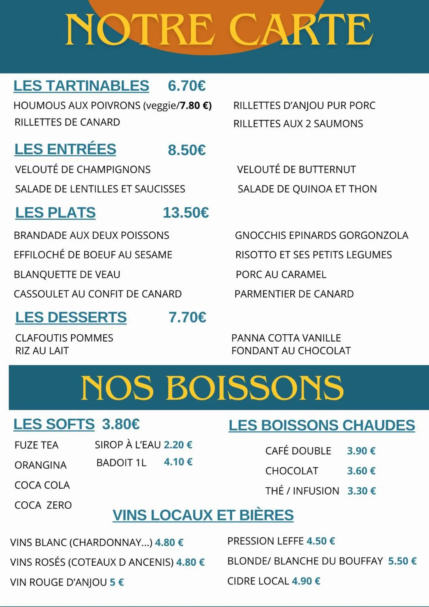 Food and drinks in Hôtel de la Marine