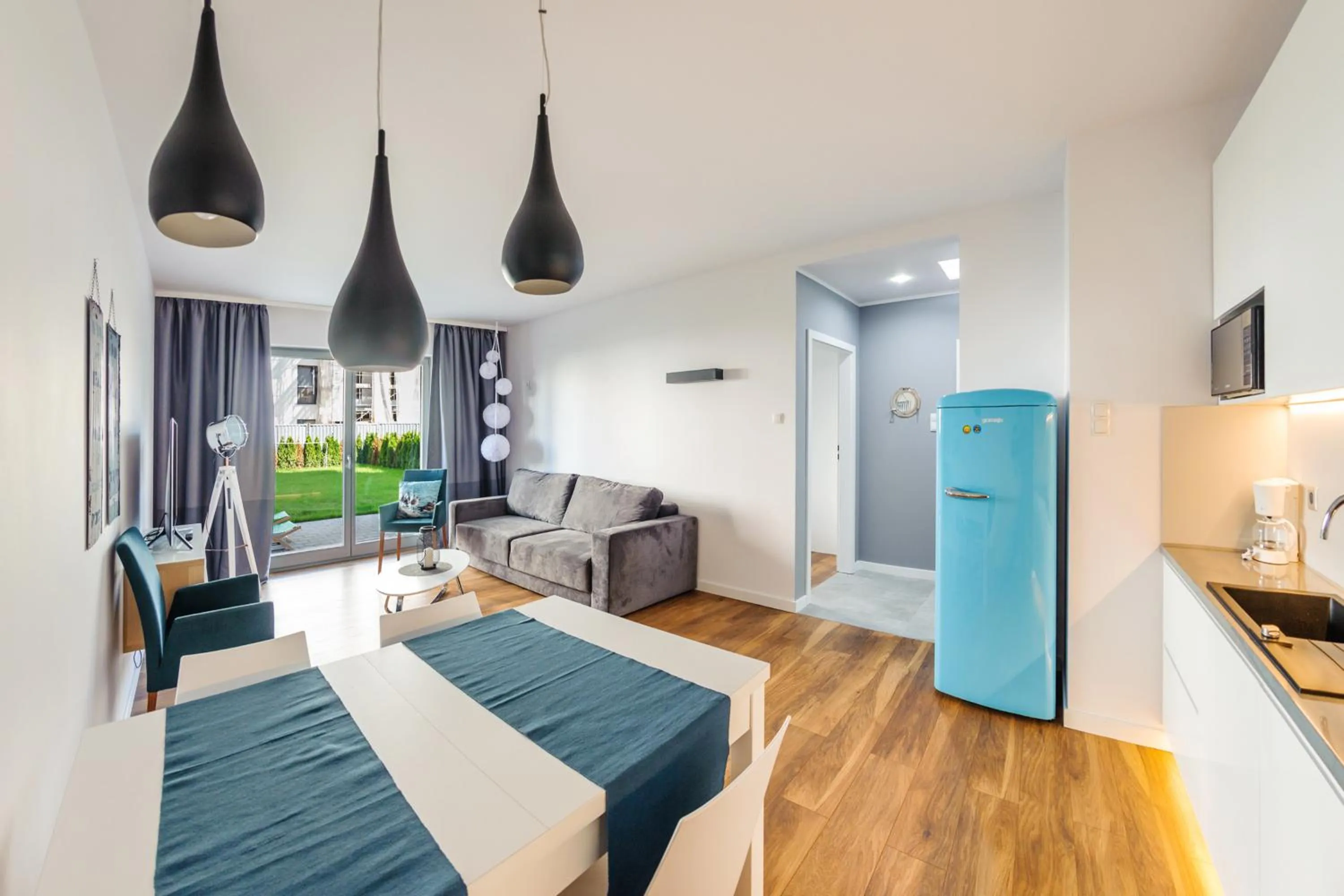 Seating area, Bed in Nadmorze, Sun & Snow