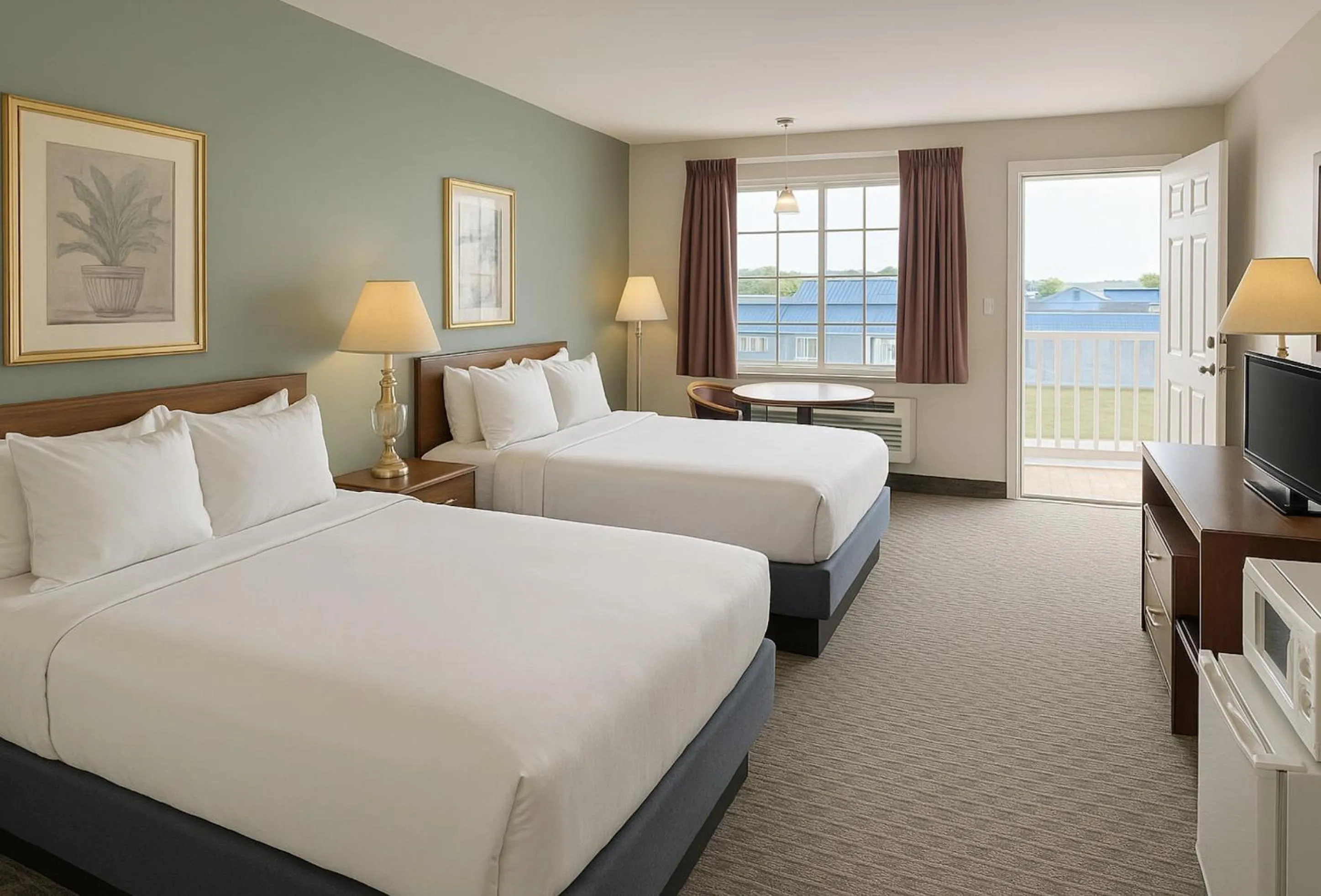 Bedroom, Bed in Great Lakes Inn Mackinaw City