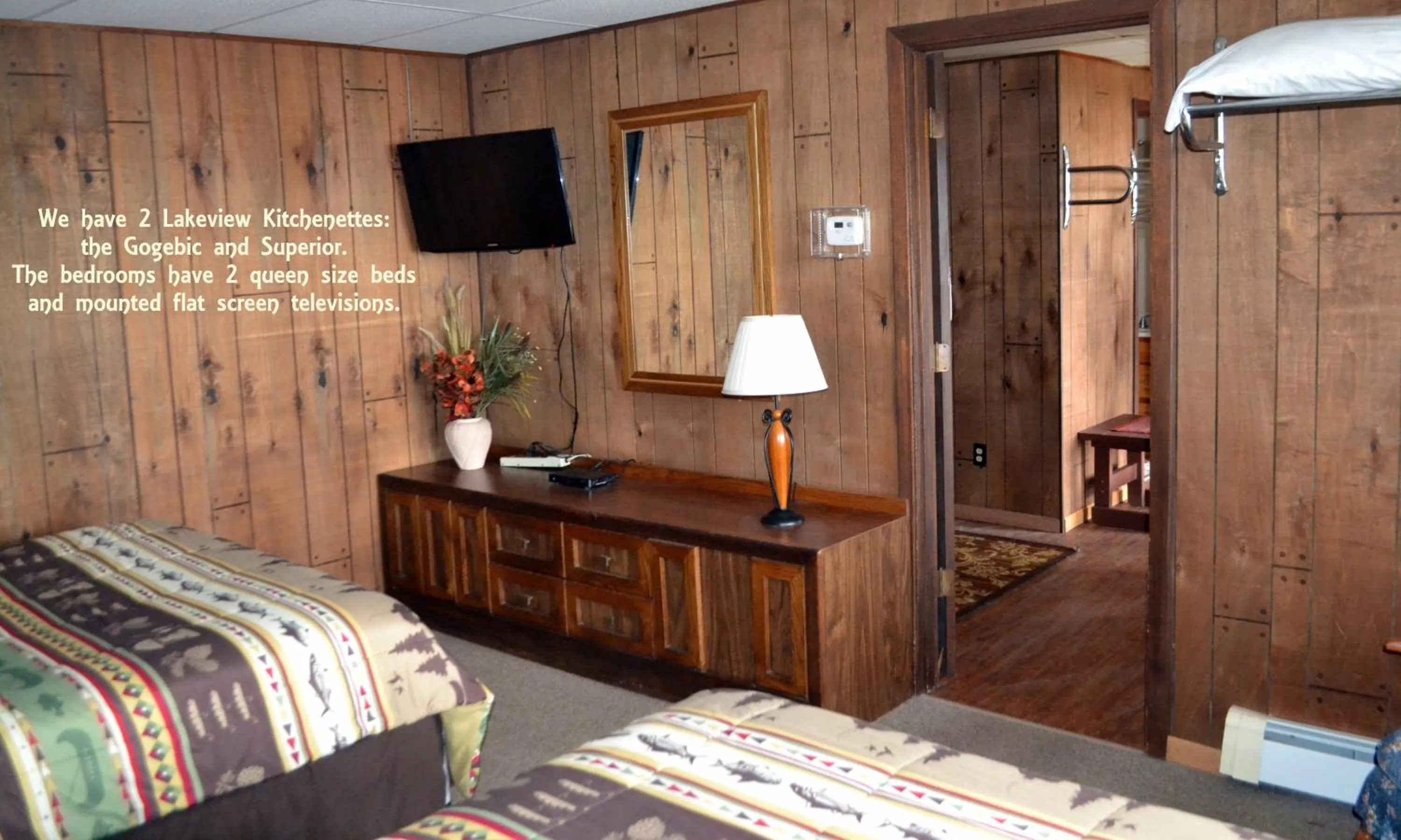 Bed in AJ's Lodge and Oven