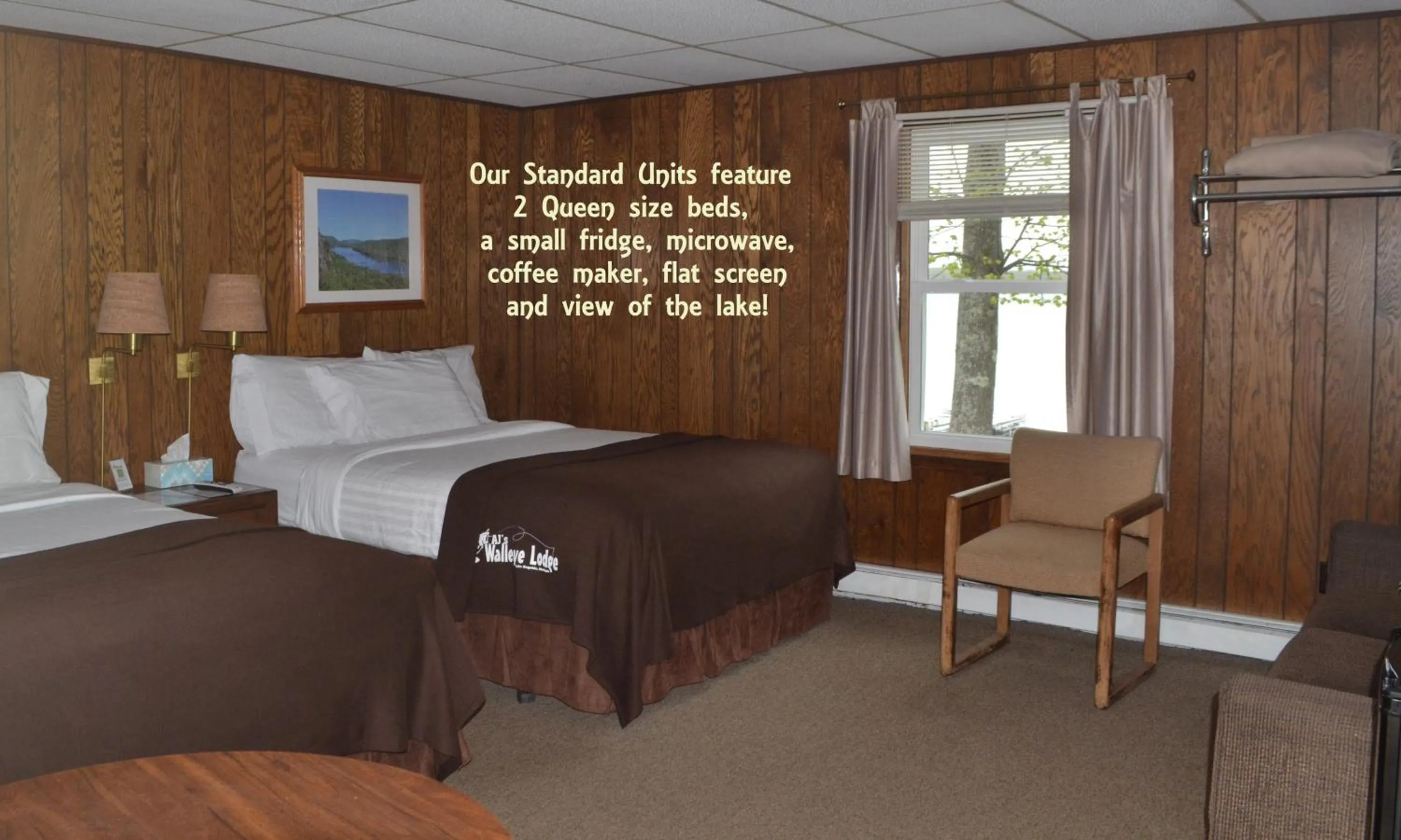 Bed in AJ's Lodge and Oven