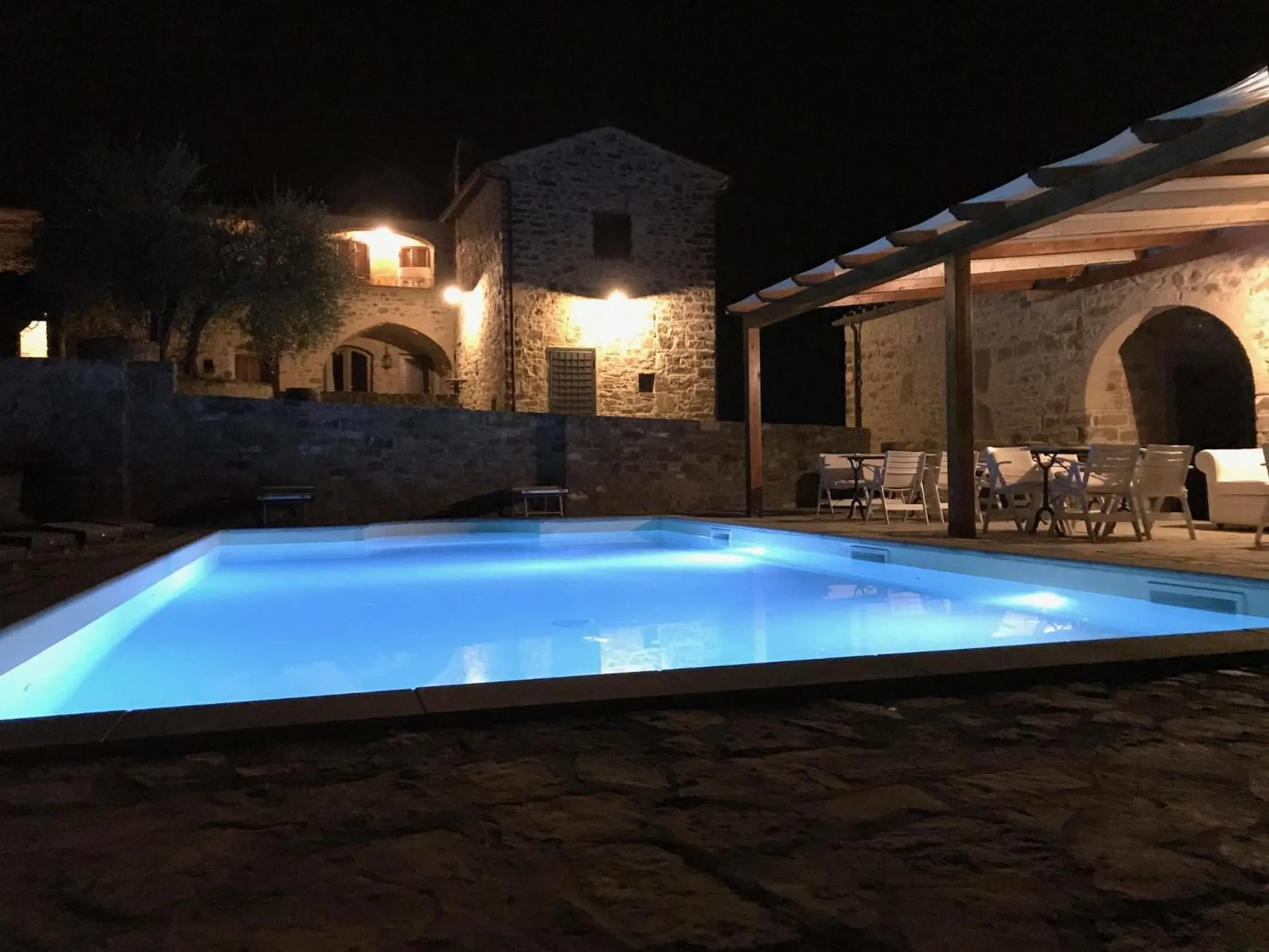 Swimming pool in La Rimbecca Greve in Chianti