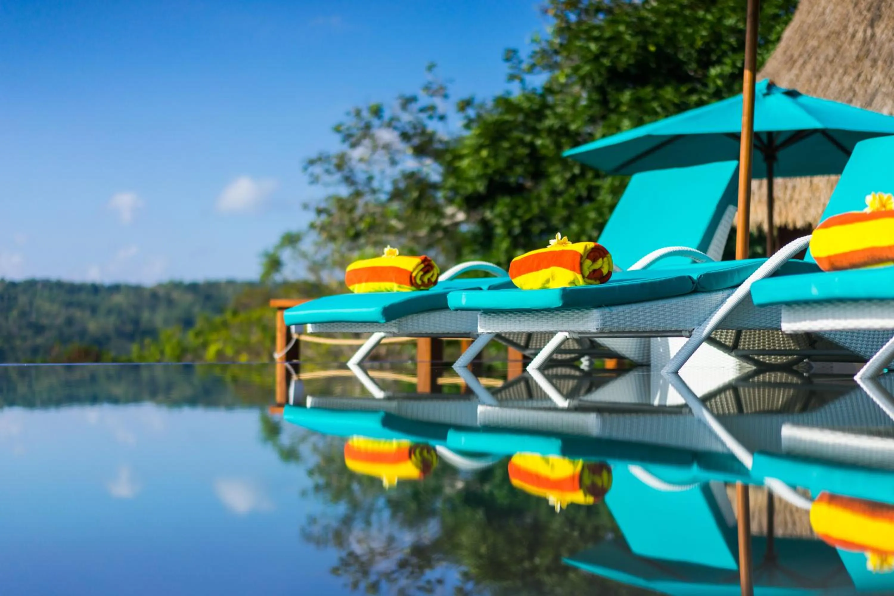 Pool view in C-View Villas