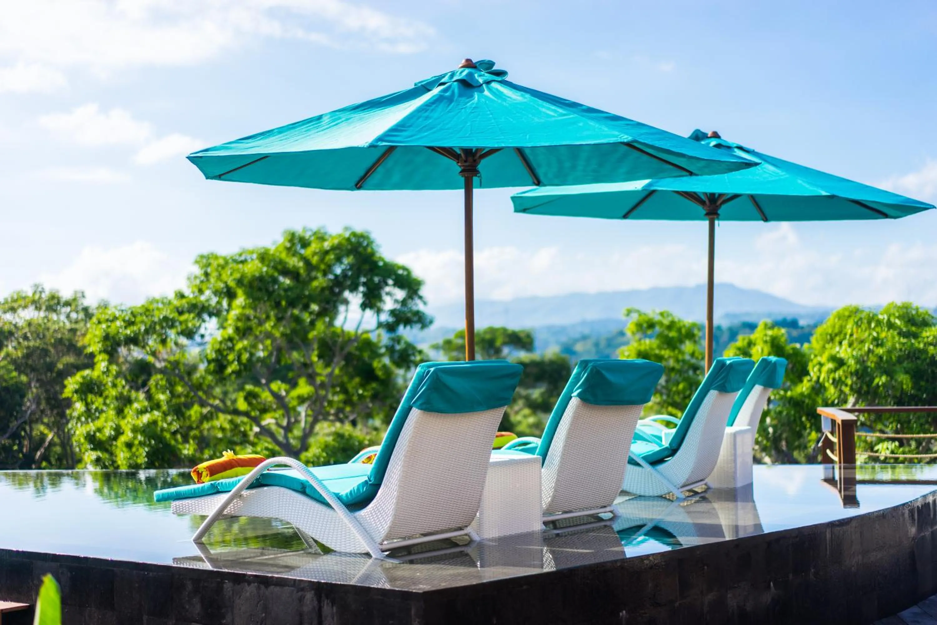 Pool view in C-View Villas